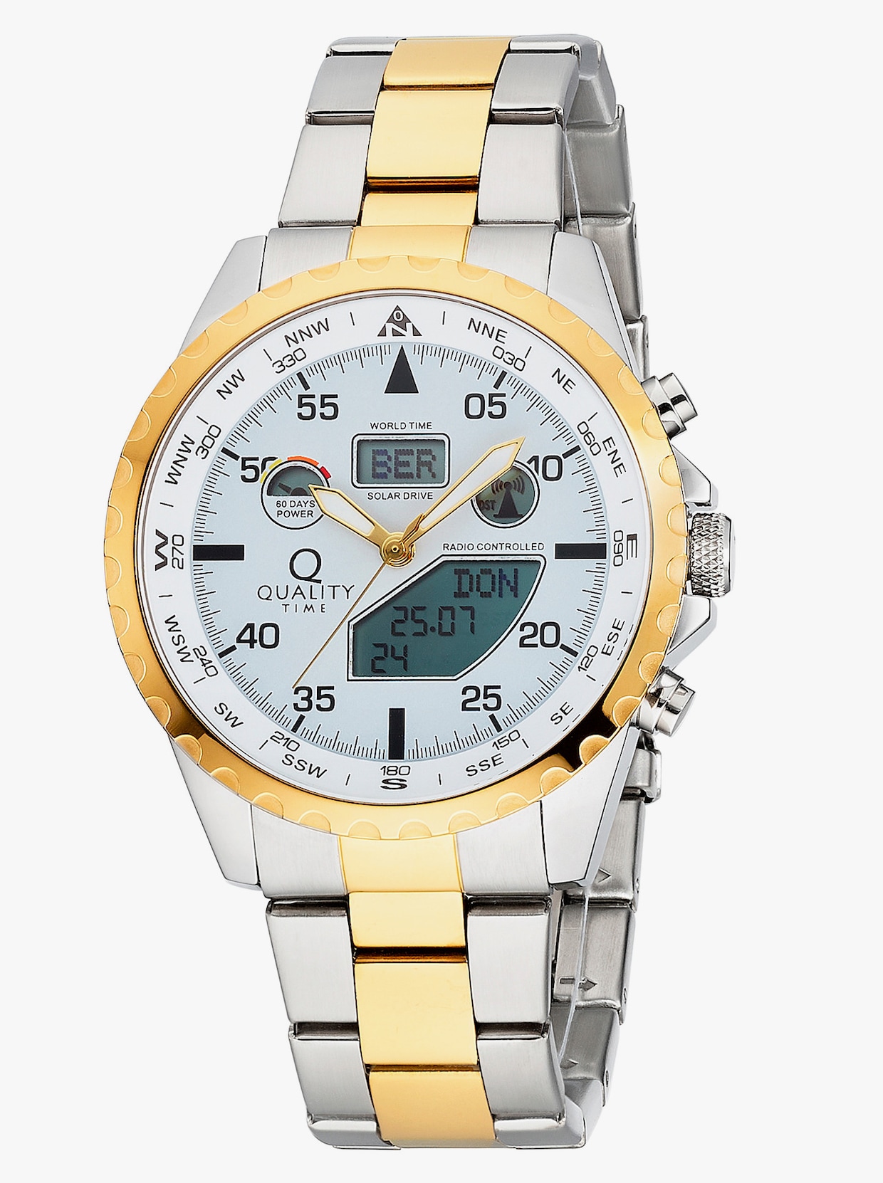 Herren-Funk-Solar-Chronograph - bicolor