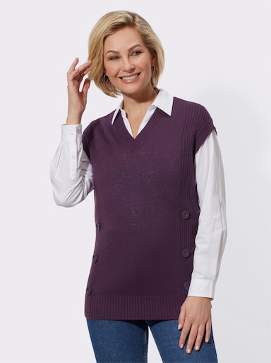 Pullunder mit V-Ausschnitt - traube