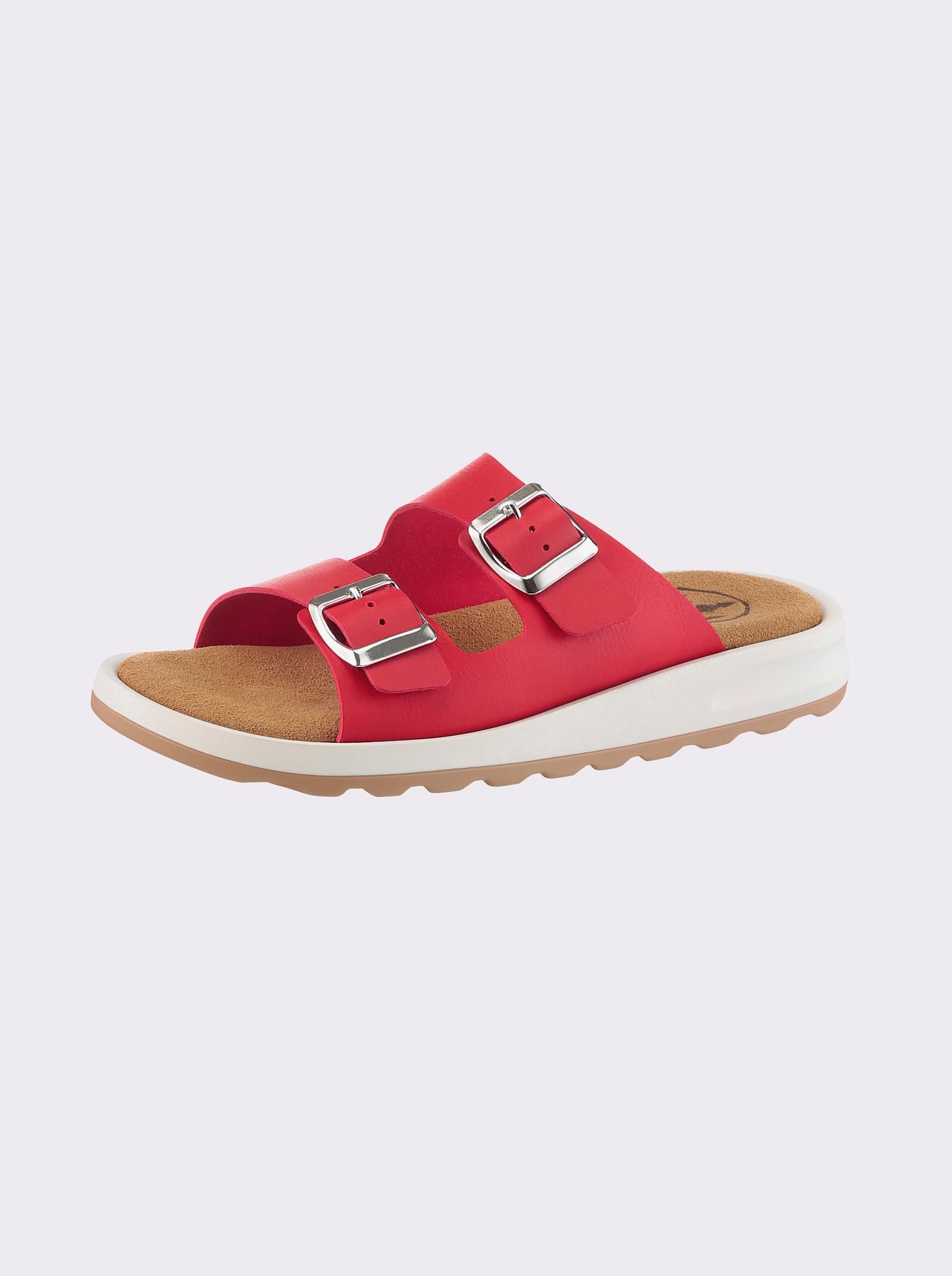 Franken Schuhe Pantolette mit Weichtritt-Einlage - rot