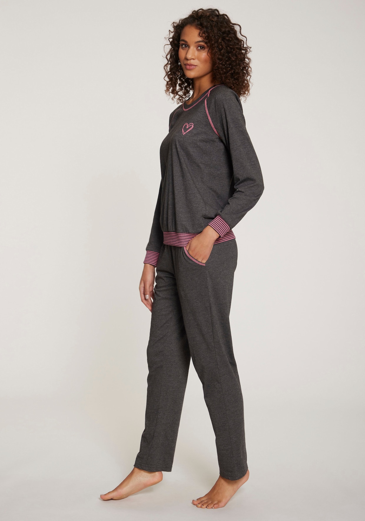 Vivance Dreams Pyjama - anthrazit-meliert