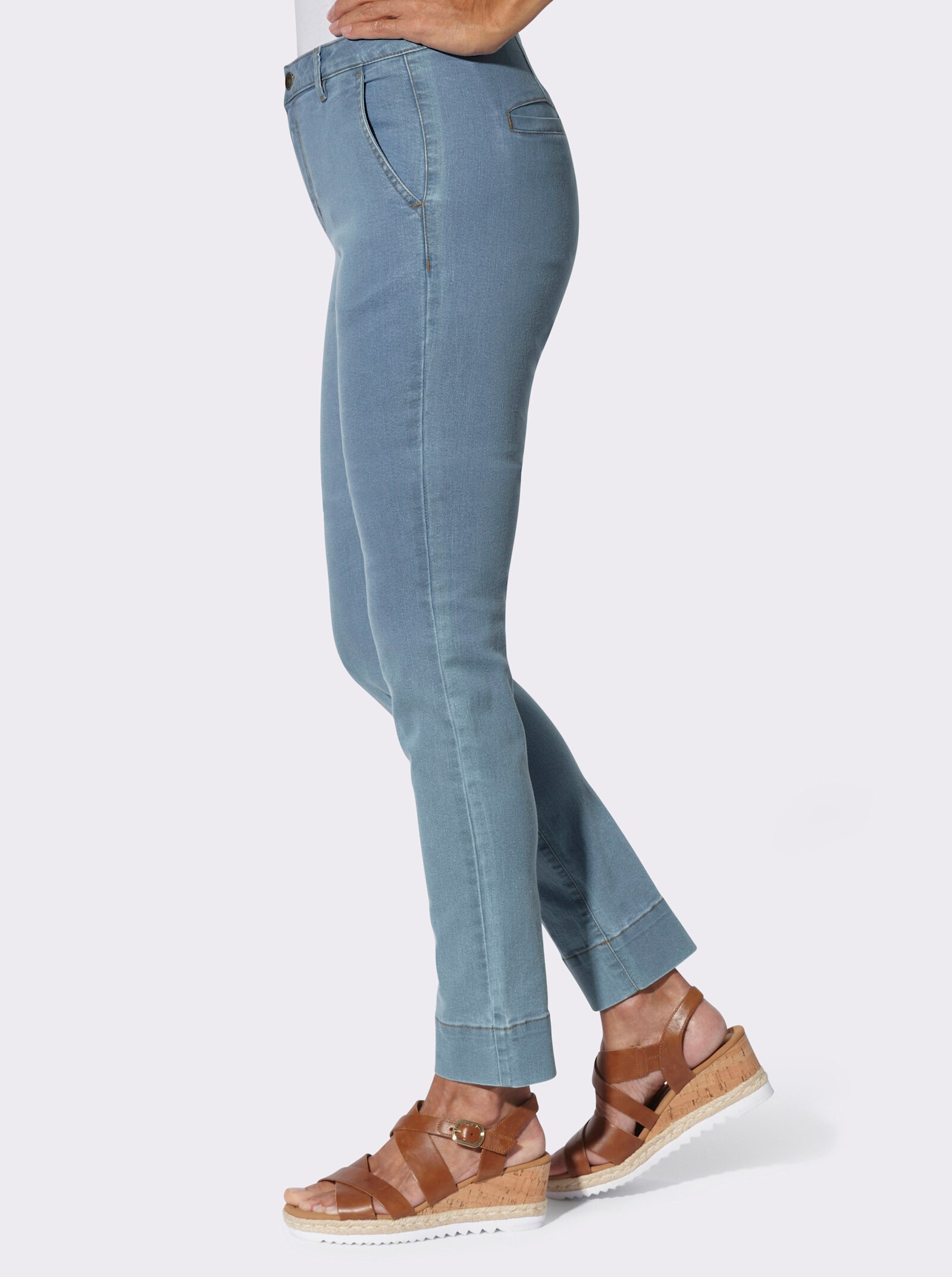 Chinohose in Denim-Qualität - blue-bleached