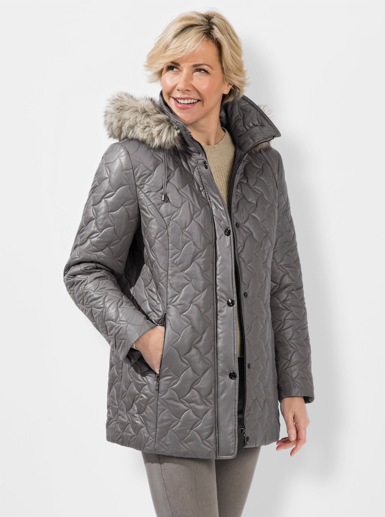 Steppjacke - grau