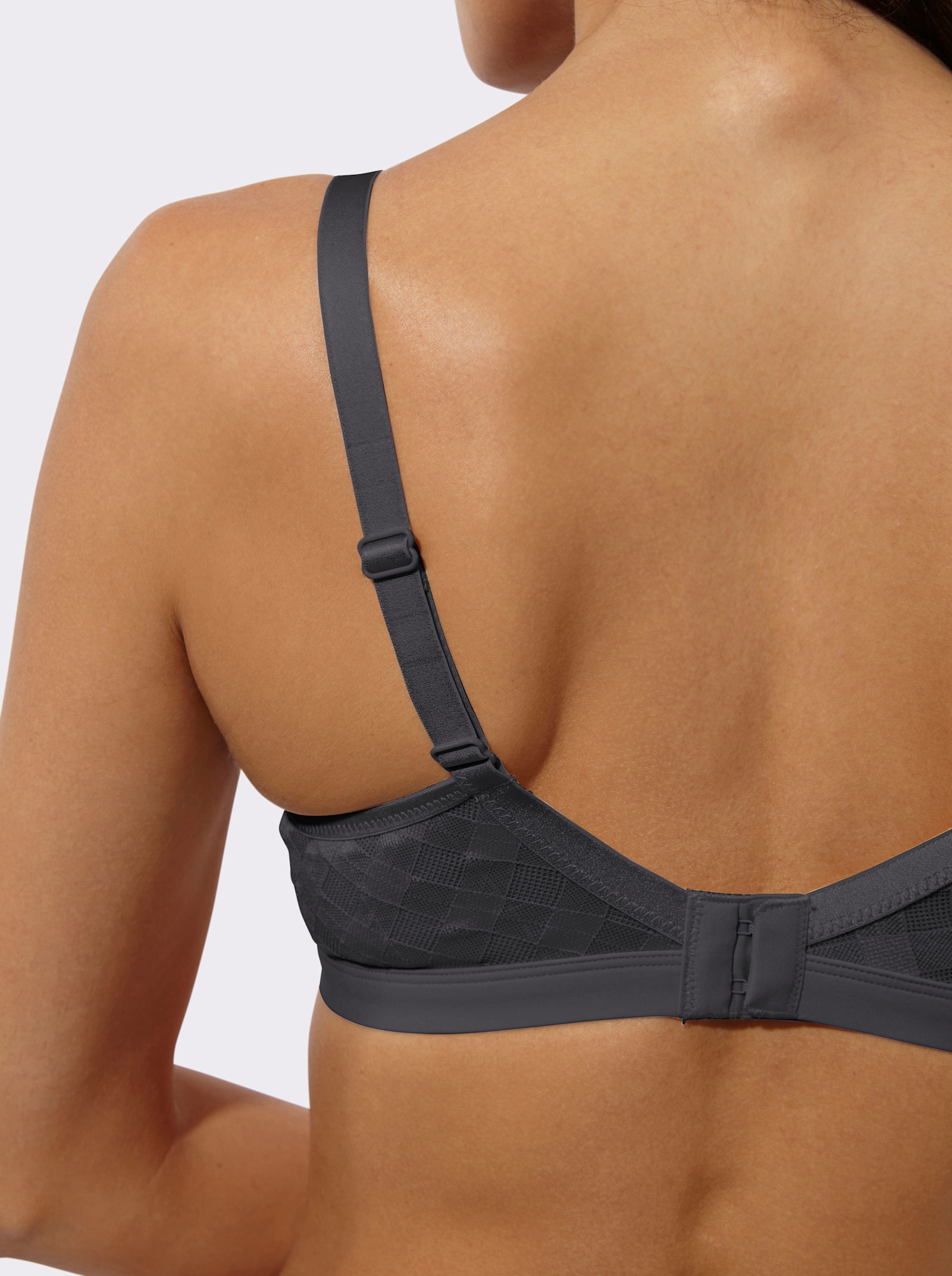 Susa T-Shirt-BH ohne Bügel mit nahtlosen Cups und weichen Schalen - graphit