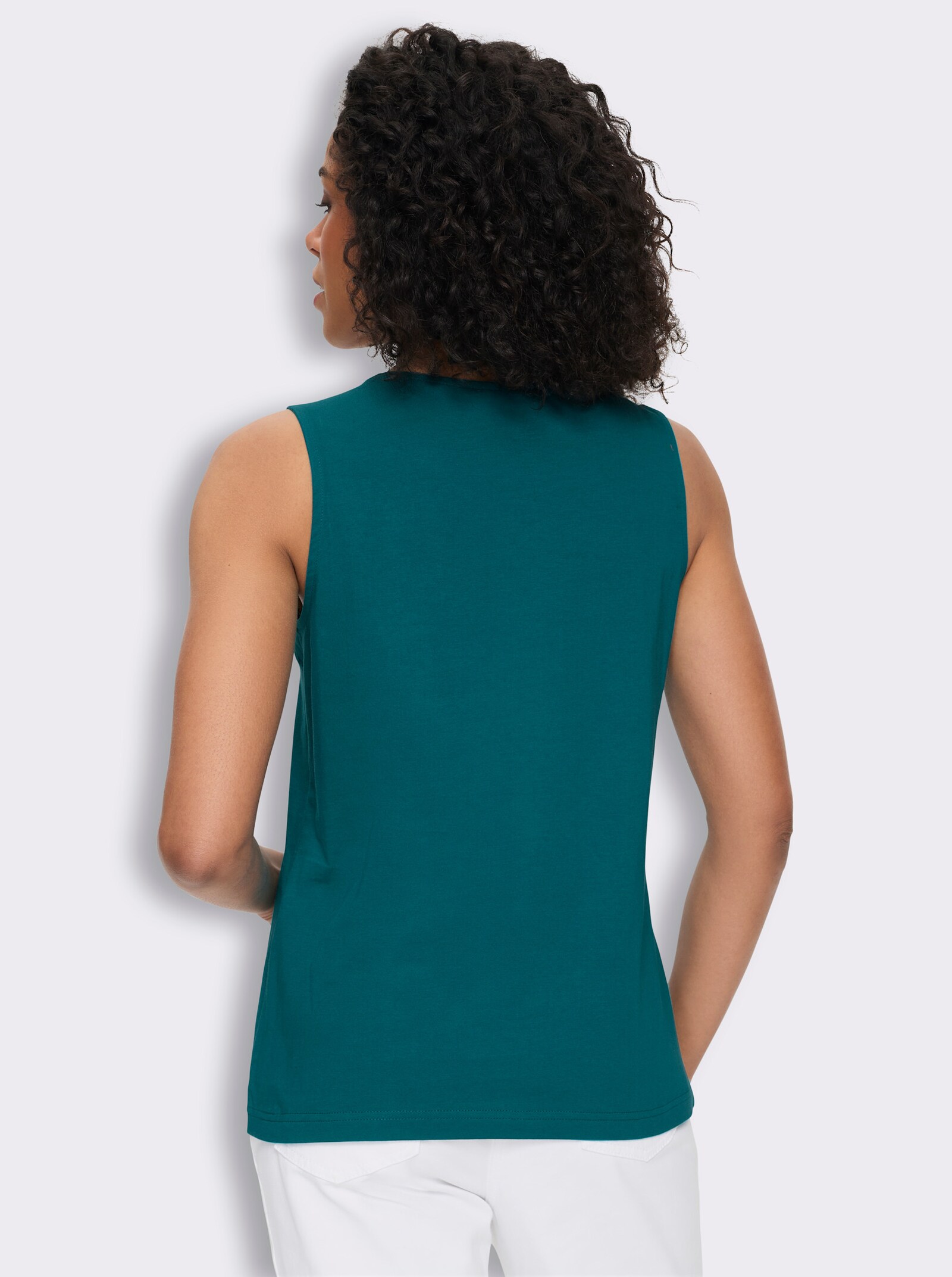Shirttop met hartvormige hals - aquapetrol