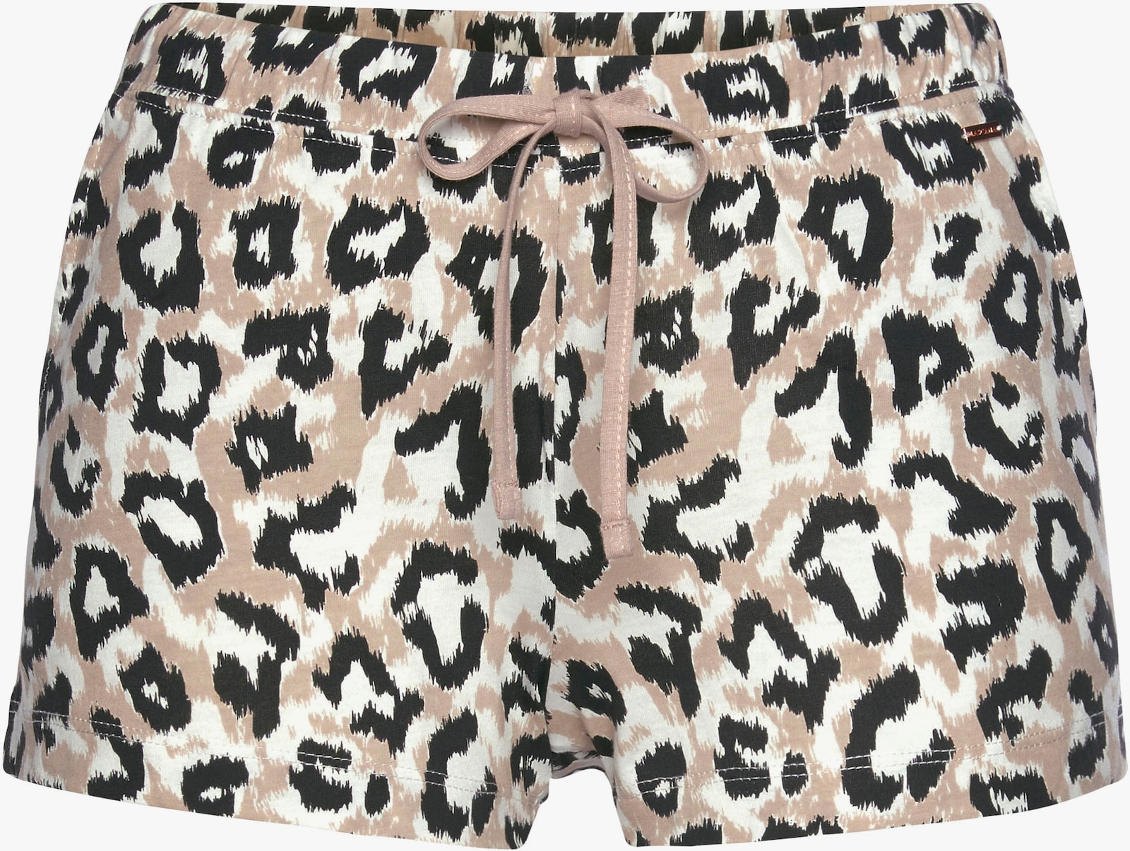 LASCANA Schlafshorts - ecru-nougat-schwarz