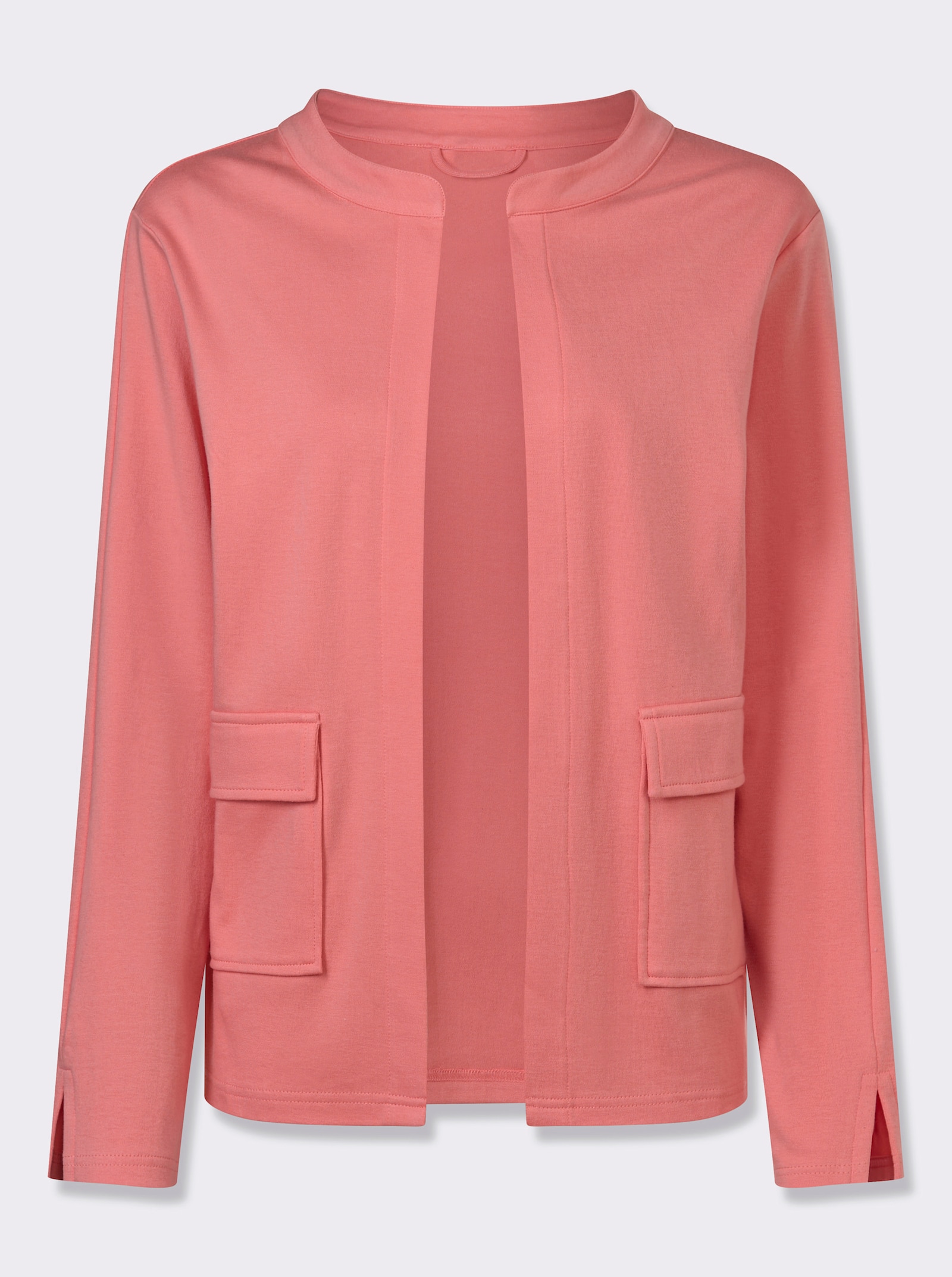 Jerseyblazer mit Brustabnähern - flamingo