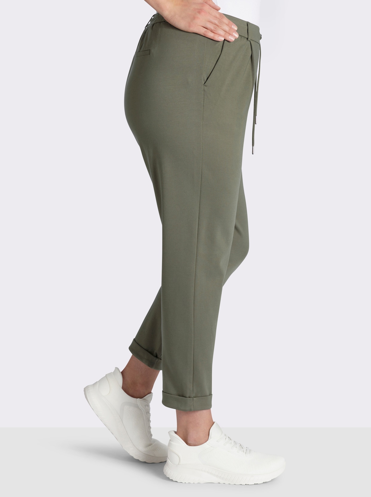 Jogg Pants in Interlock-Qualität - khaki