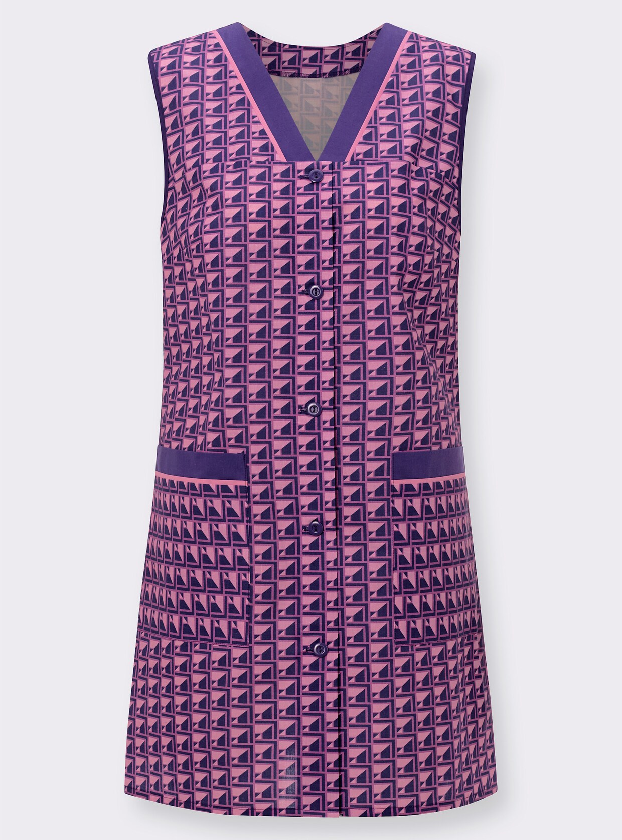 3/4-damesblouse - prune geprint