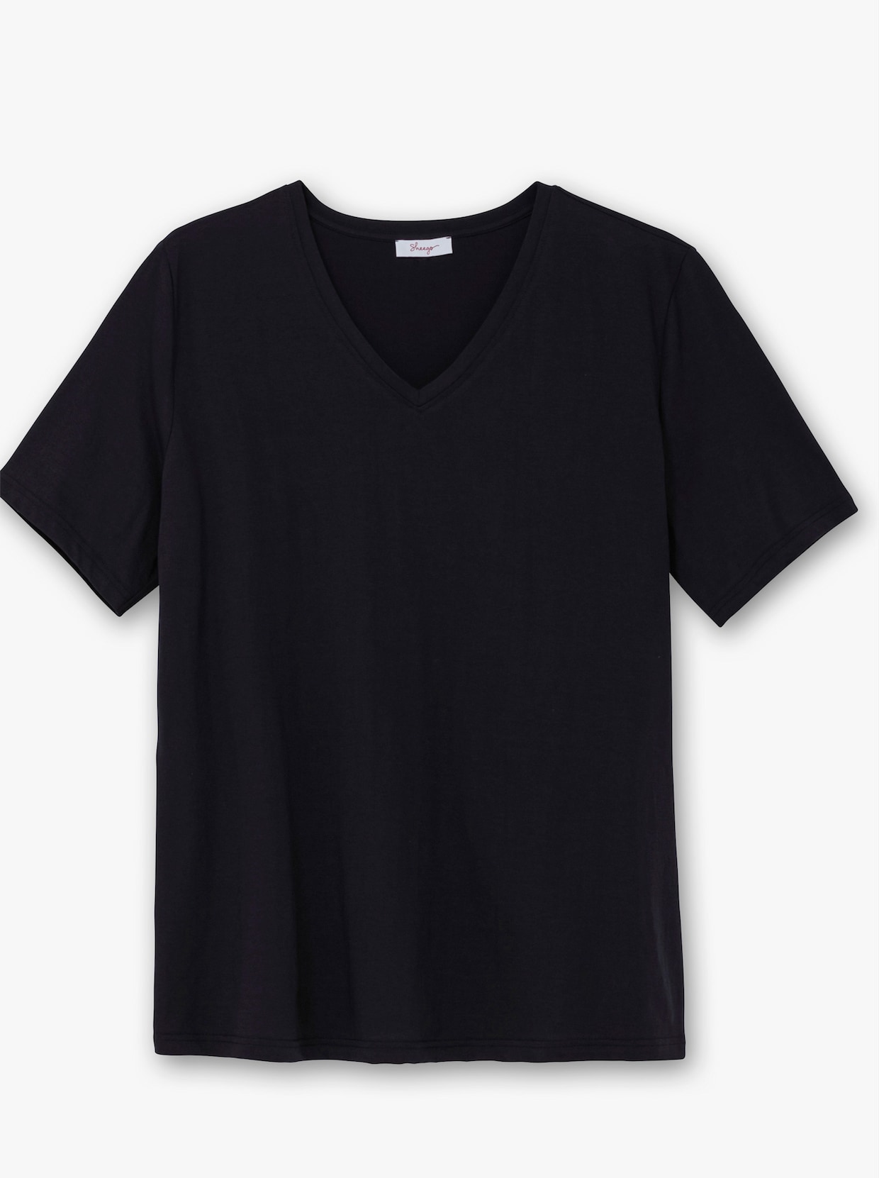 sheego T-shirt en V - bleu foncé