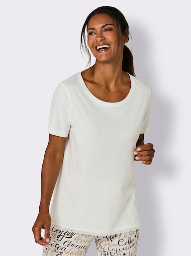 wäschepur Schlafanzug-Shirt - ecru