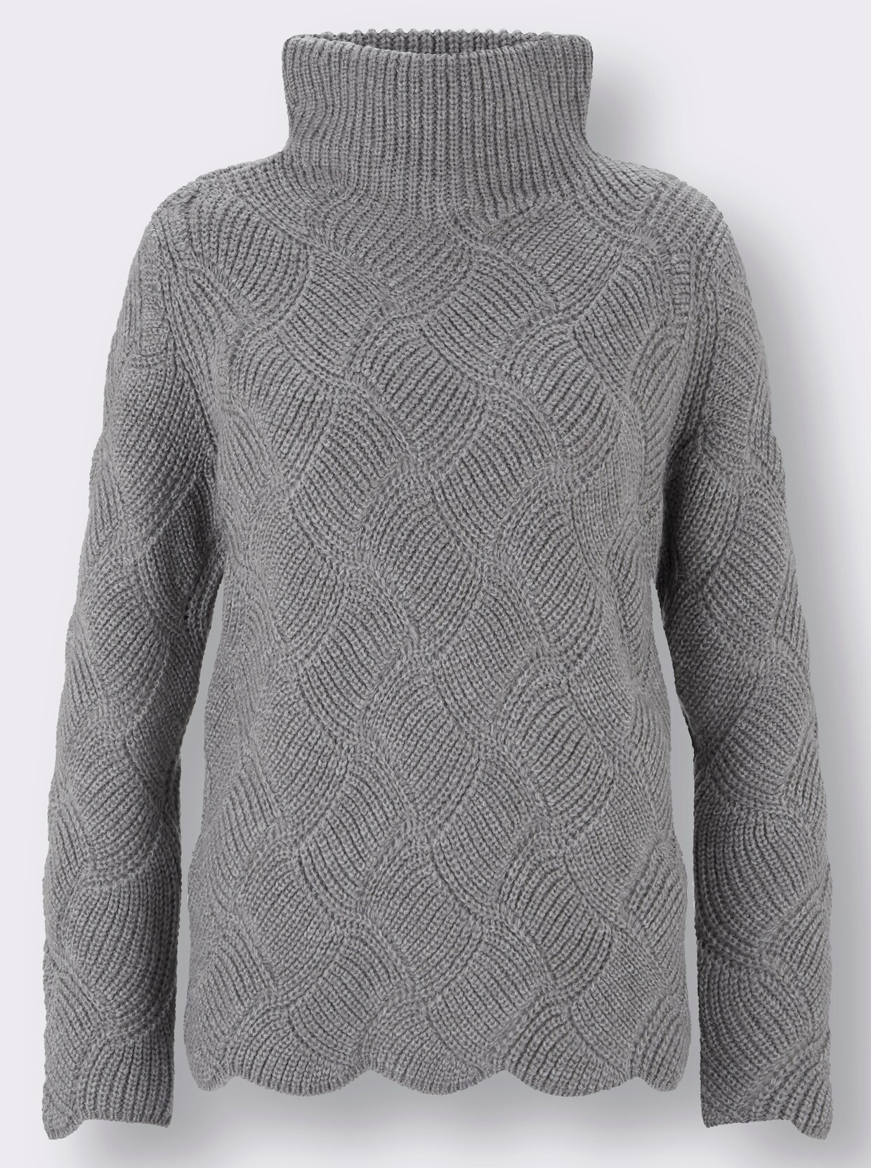 Strickpullover - steingrau