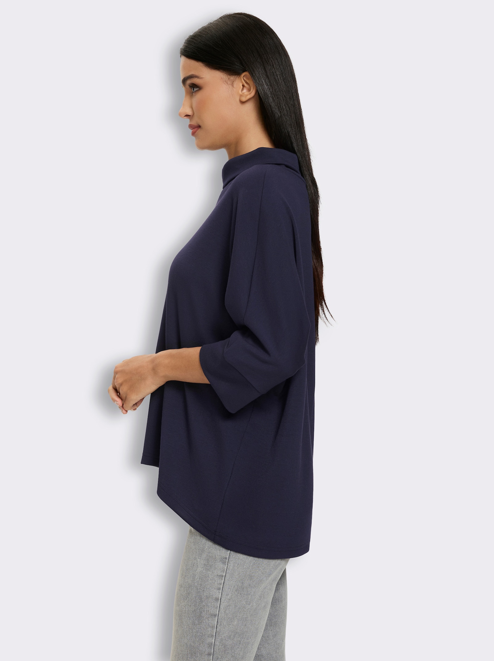 heine Sweatshirt mit Fledremausärmeln - marine