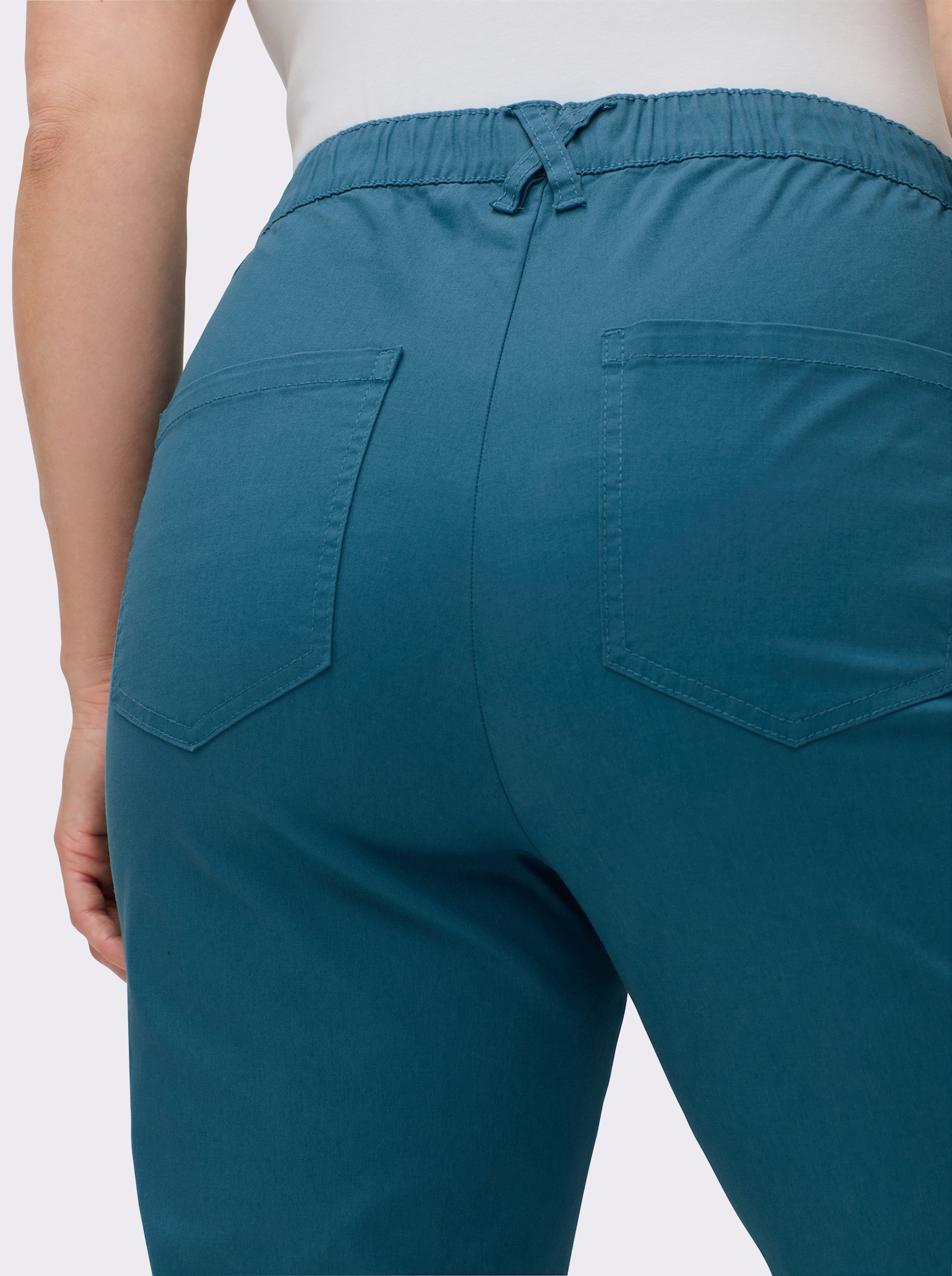 sheego Comfortbroek van twill - topaas