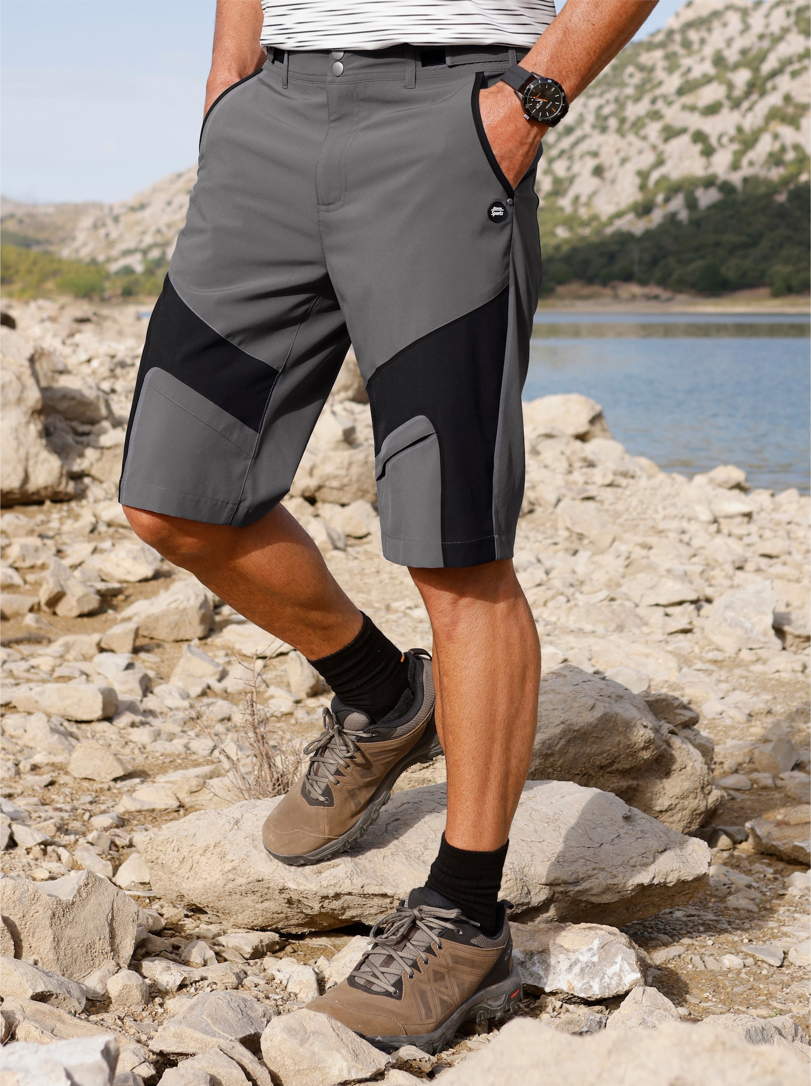 Catamaran Sports Funktionshose , bewegungselastisch und atmungsaktiv - anthrazit-schwarz