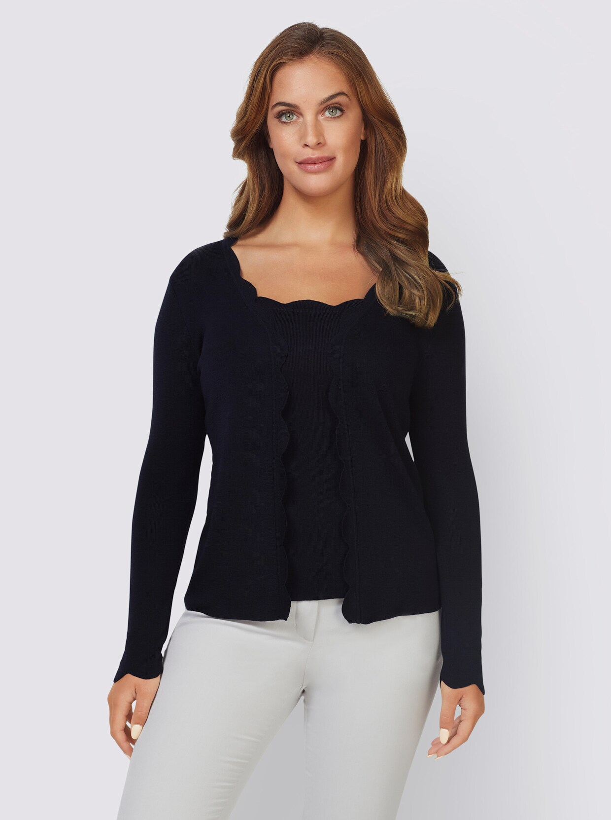 heine Strickjacke - marine