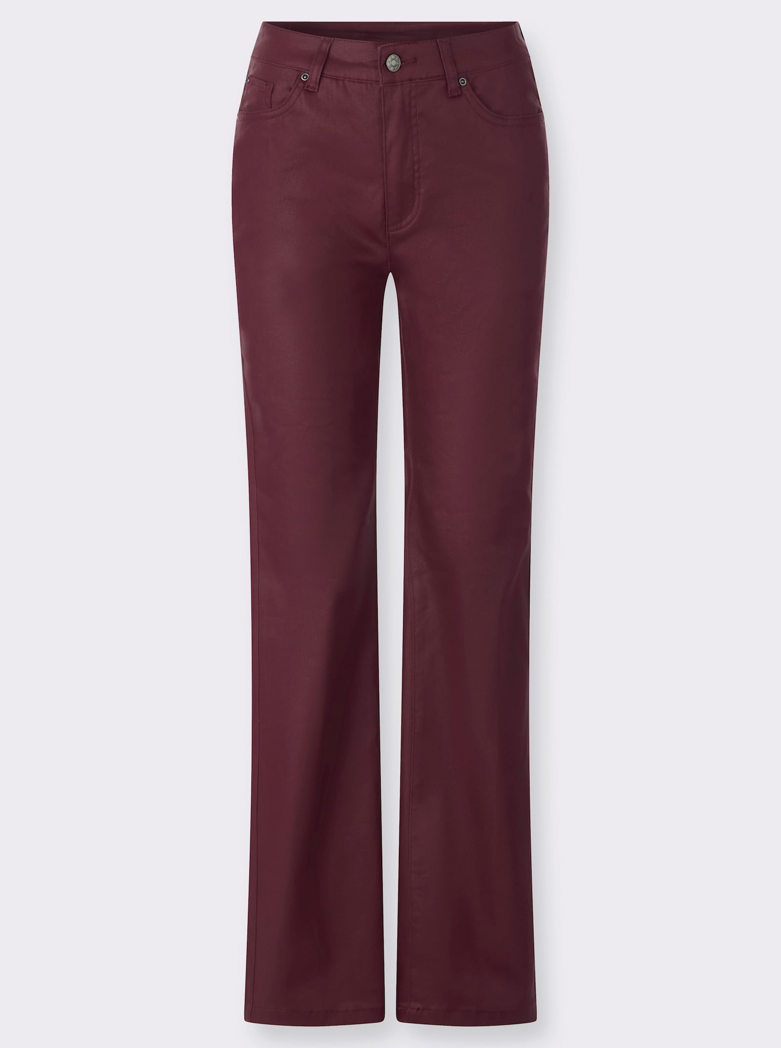 heine Bootcut-Jeans in Glanz-Optik - bordeaux
