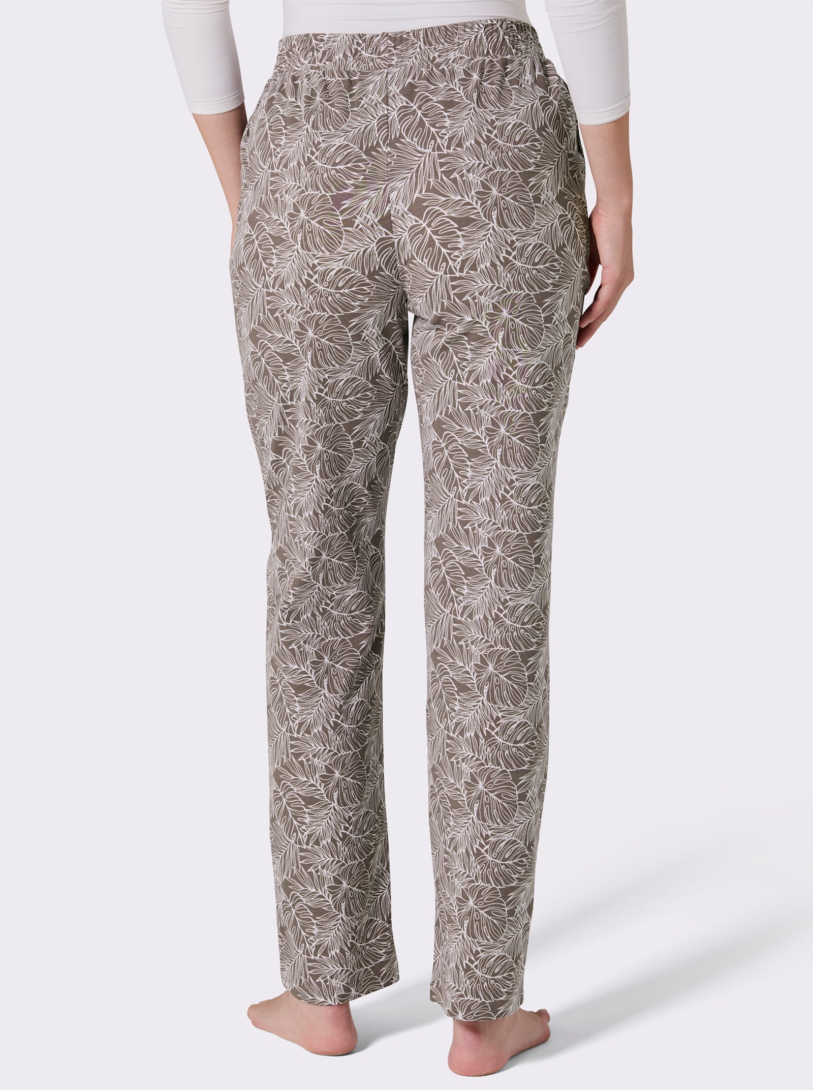 feel good Hose - dunkeltaupe-ecru