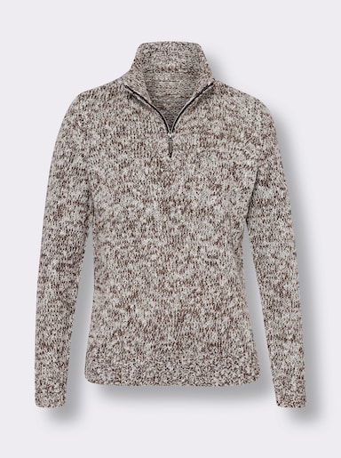 Strickpullover - schoko-meliert