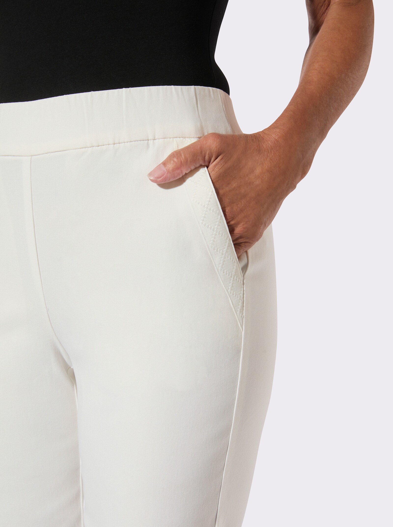Bengalinhose mit Rundum-Dehnbund - ecru