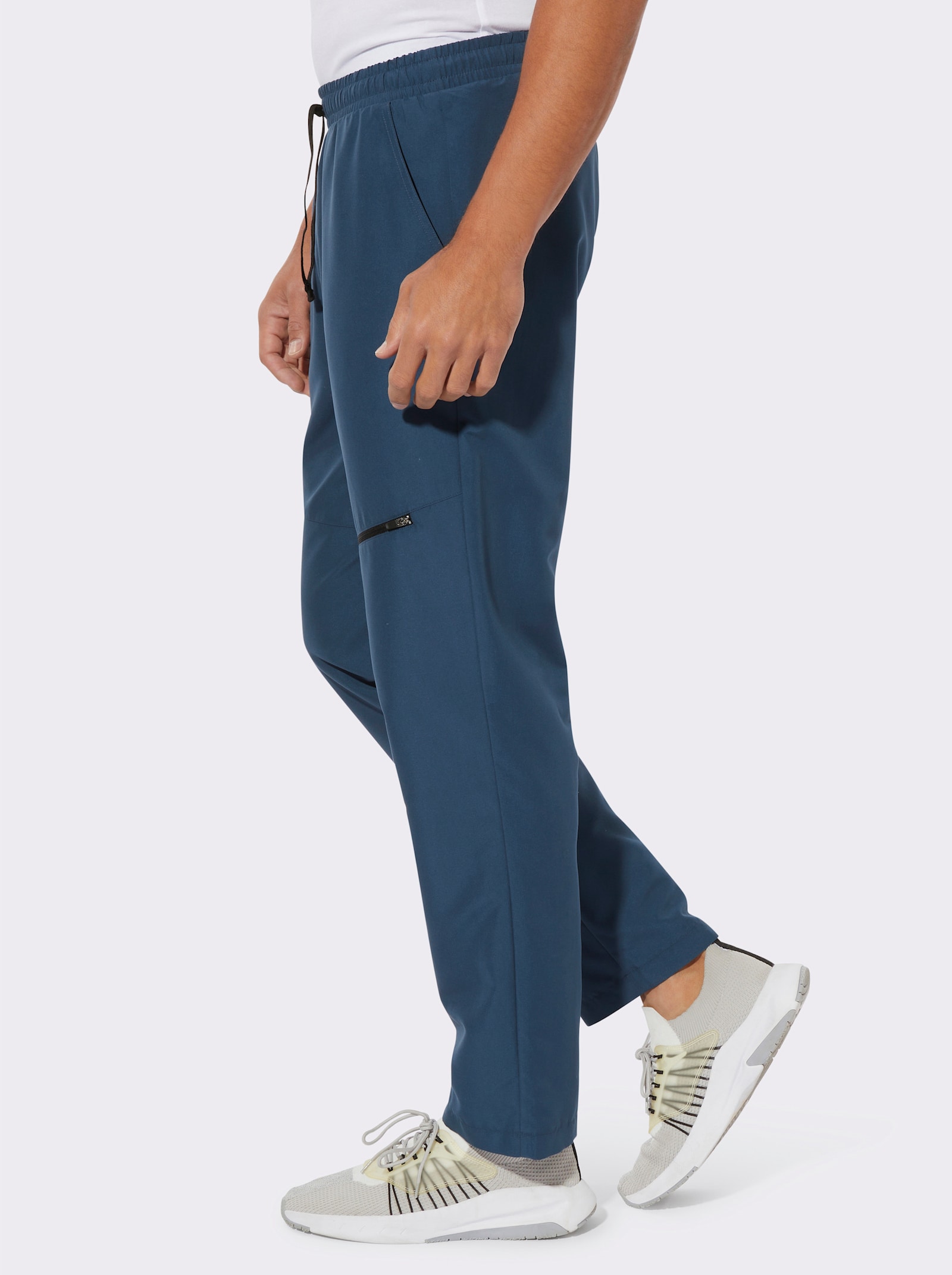 Kalhoty pro volný čas s kapsou na zip - tmavěmodrá