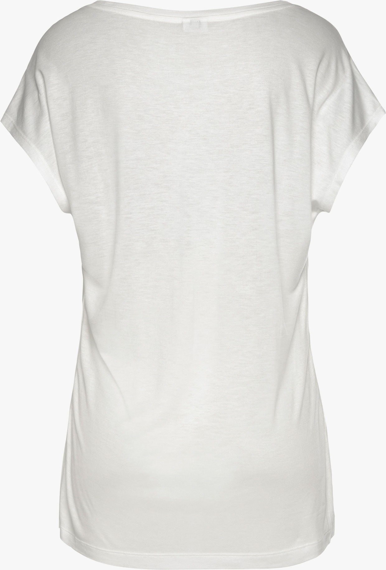 LASCANA Shirt met korte mouwen - wit geprint
