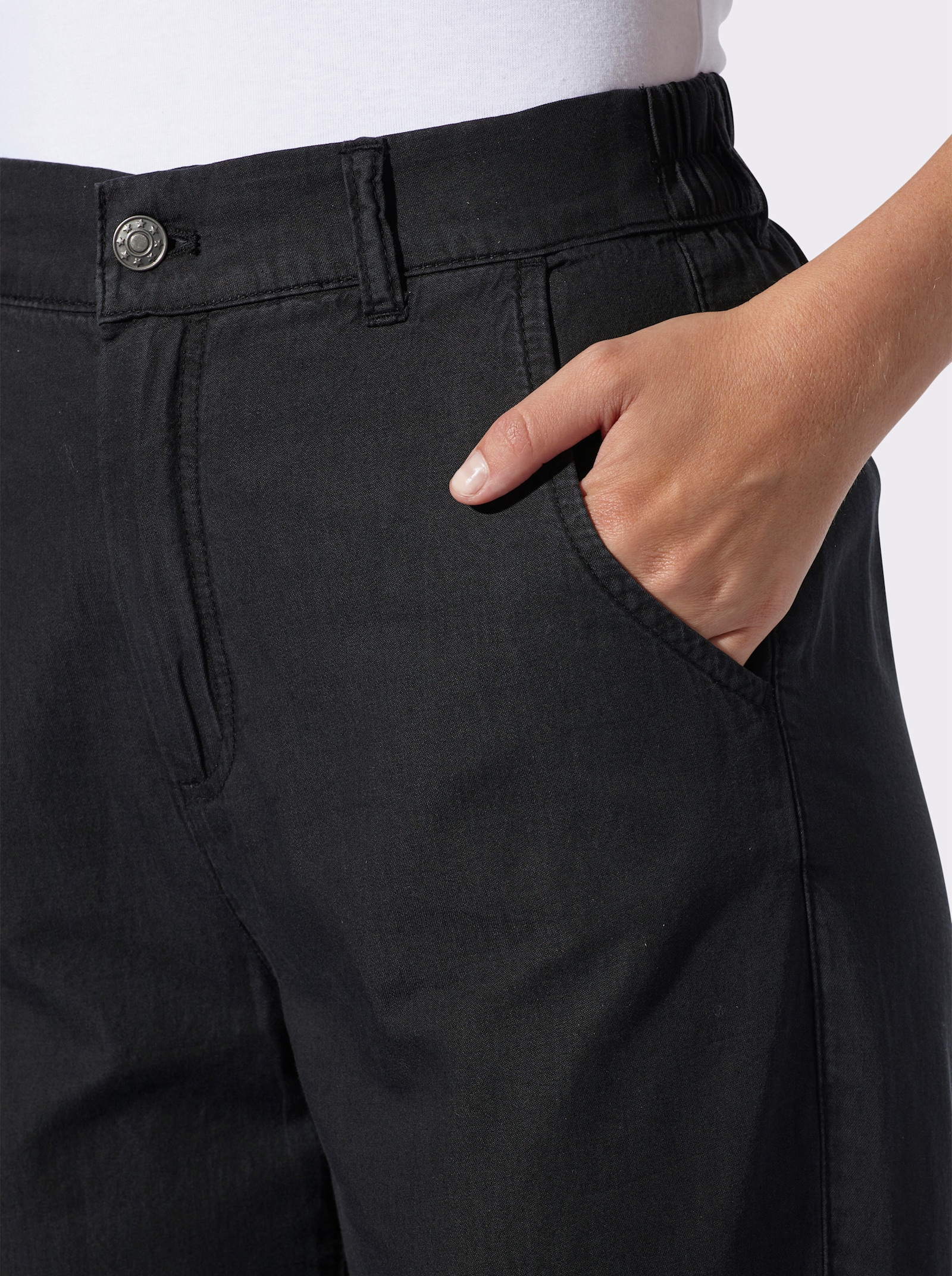 heine Ankle-Jeans mit Dehnbund hinten - graphit denim