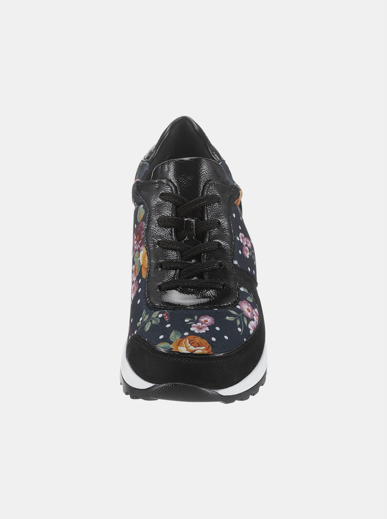 Waldläufer Chaussures à lacets - noir motif à fleurs