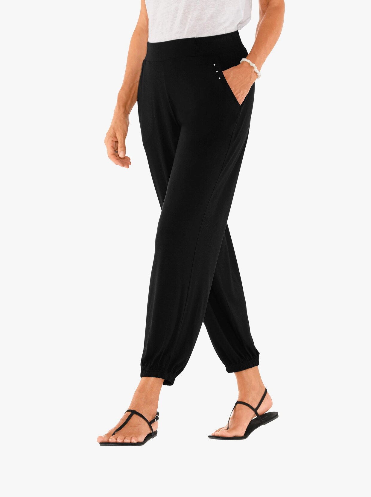 7/8-Jersey-Hose - schwarz