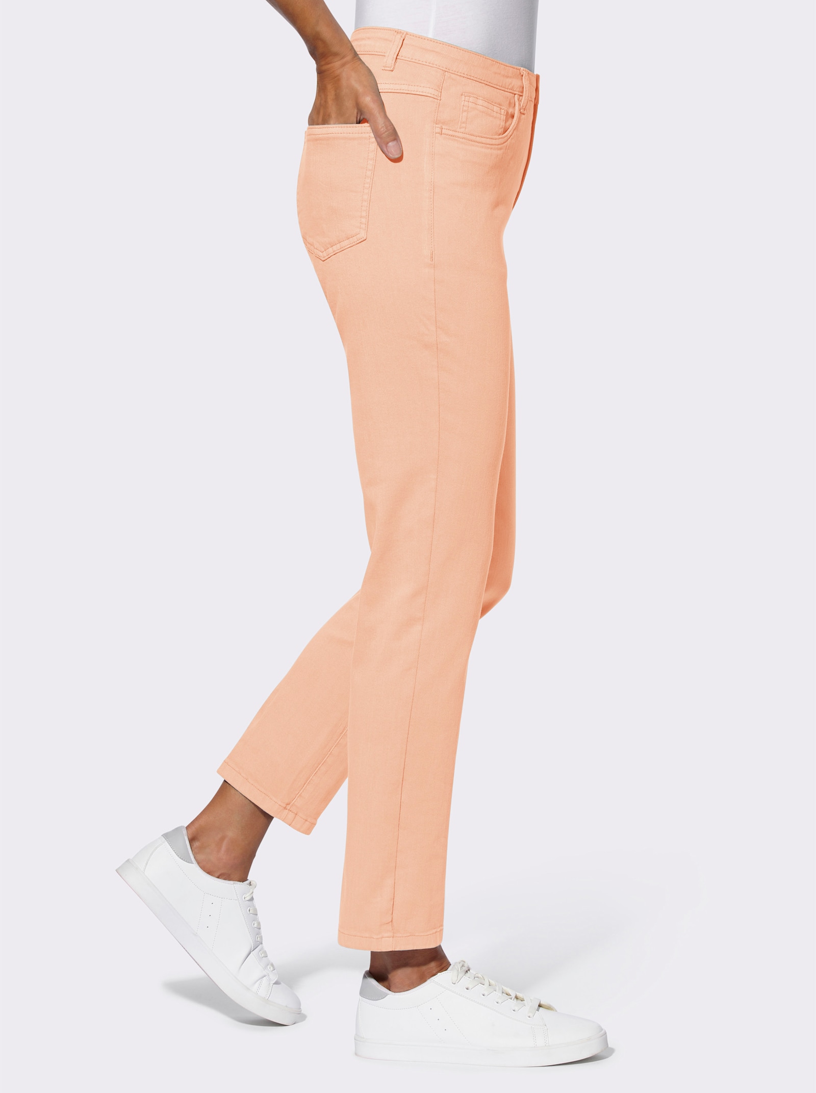 Jeans in knöchellanger Form - apricot