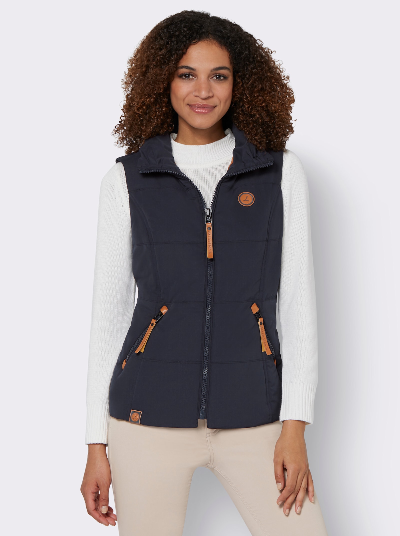 Steppweste in Microfaser-Qualität - marine