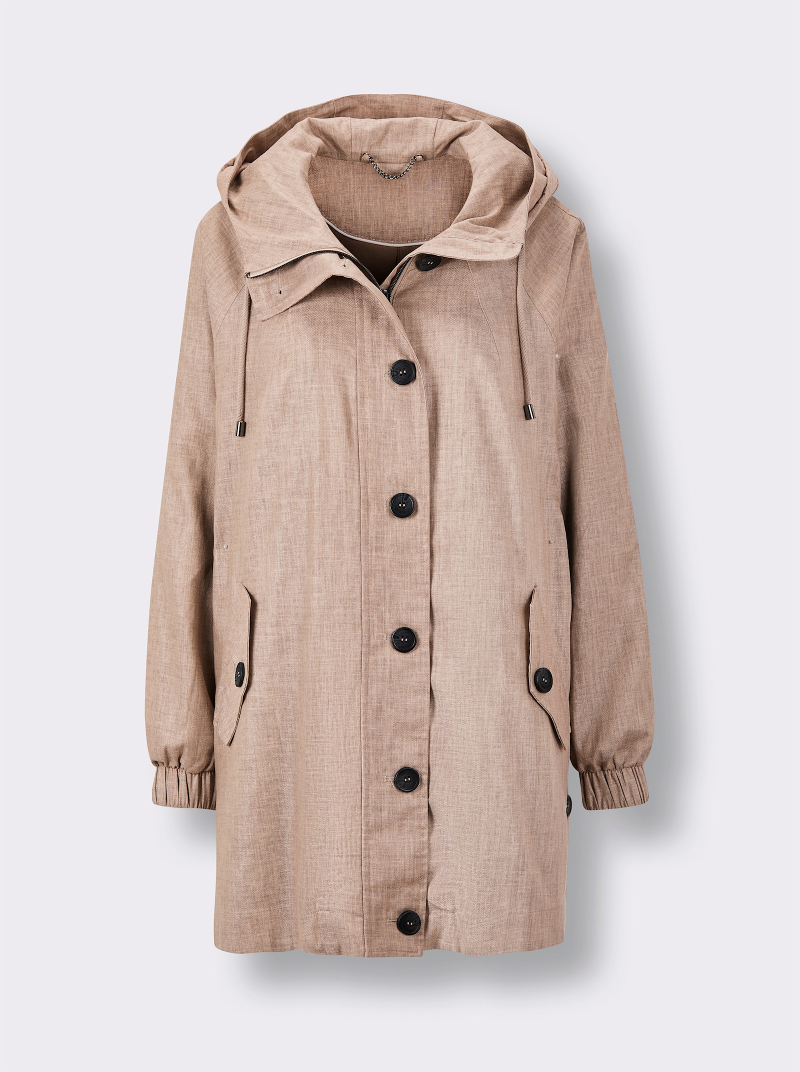 CREATION L PREMIUM Parka mit 30% Leinen - sesam