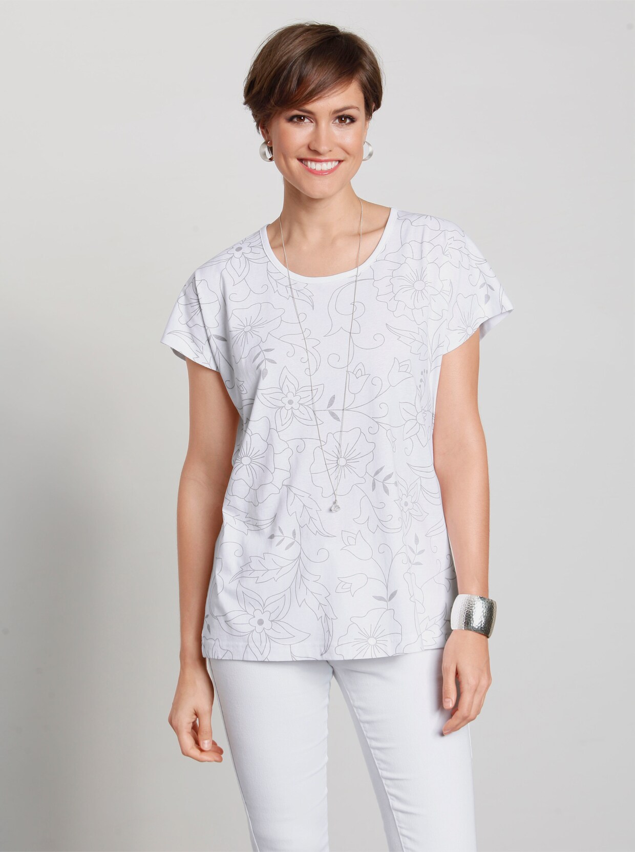 Kurzarmshirt - weiß