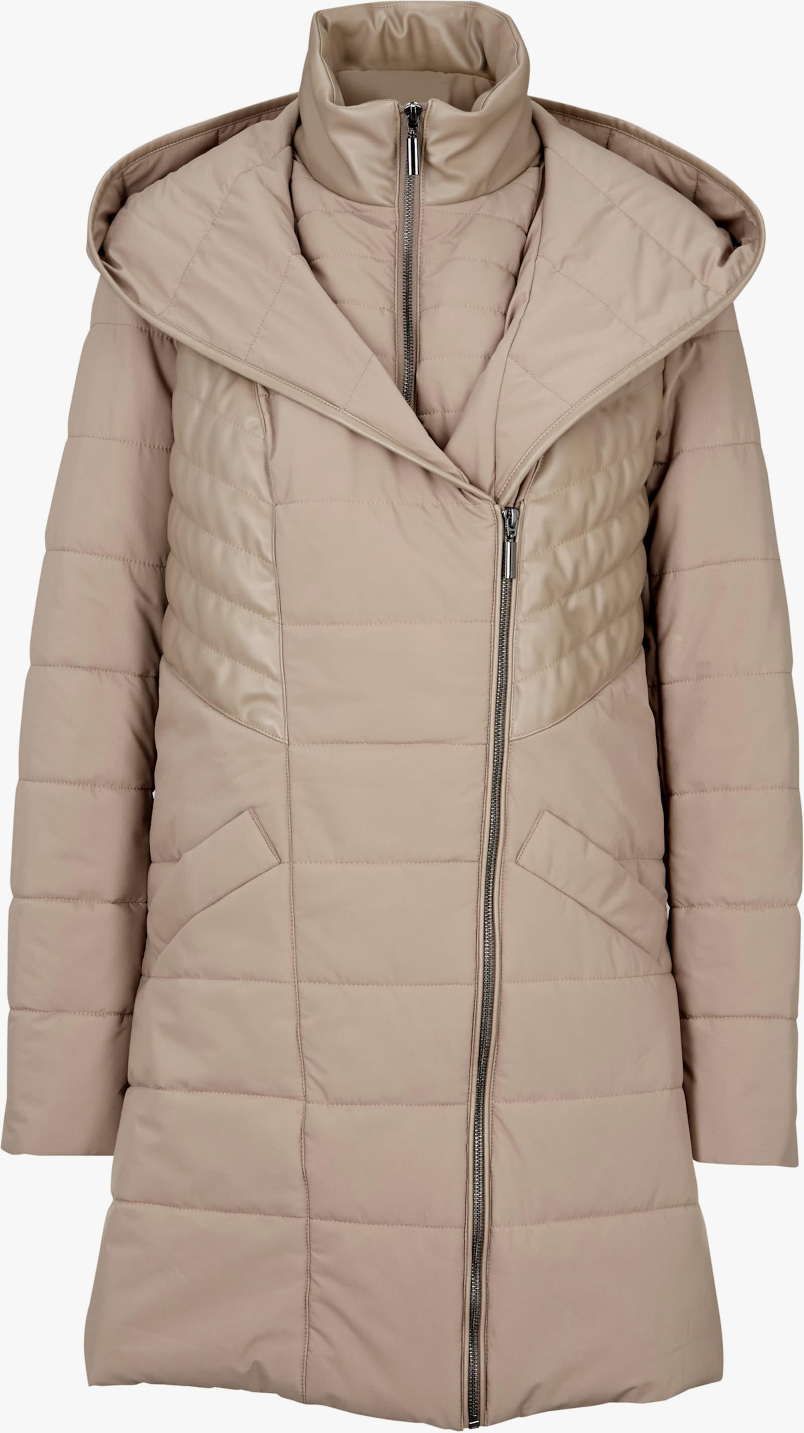 heine Steppjacke in 2-in-1-Optik - helltaupe