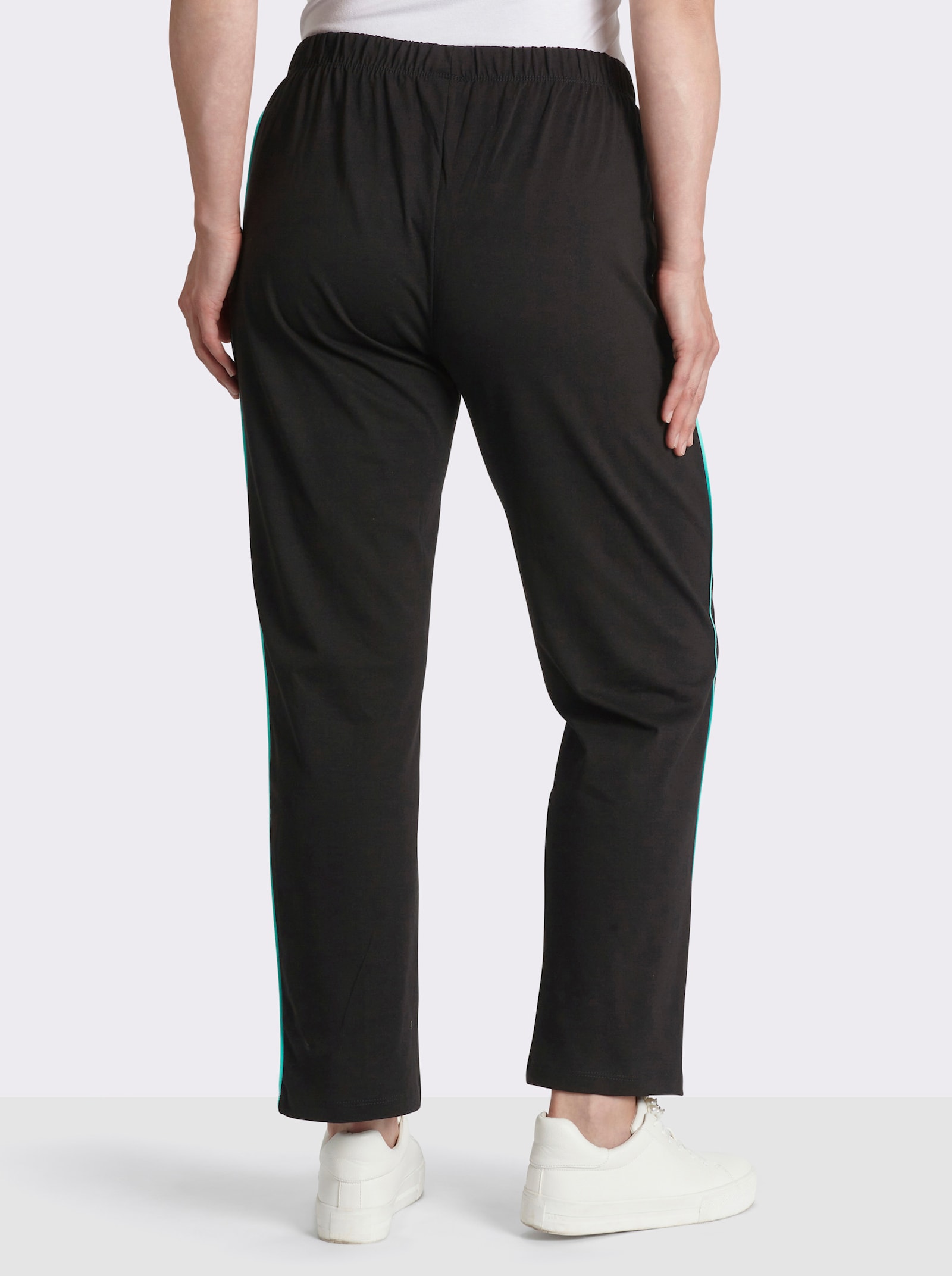 Freizeithose - schwarz-mint