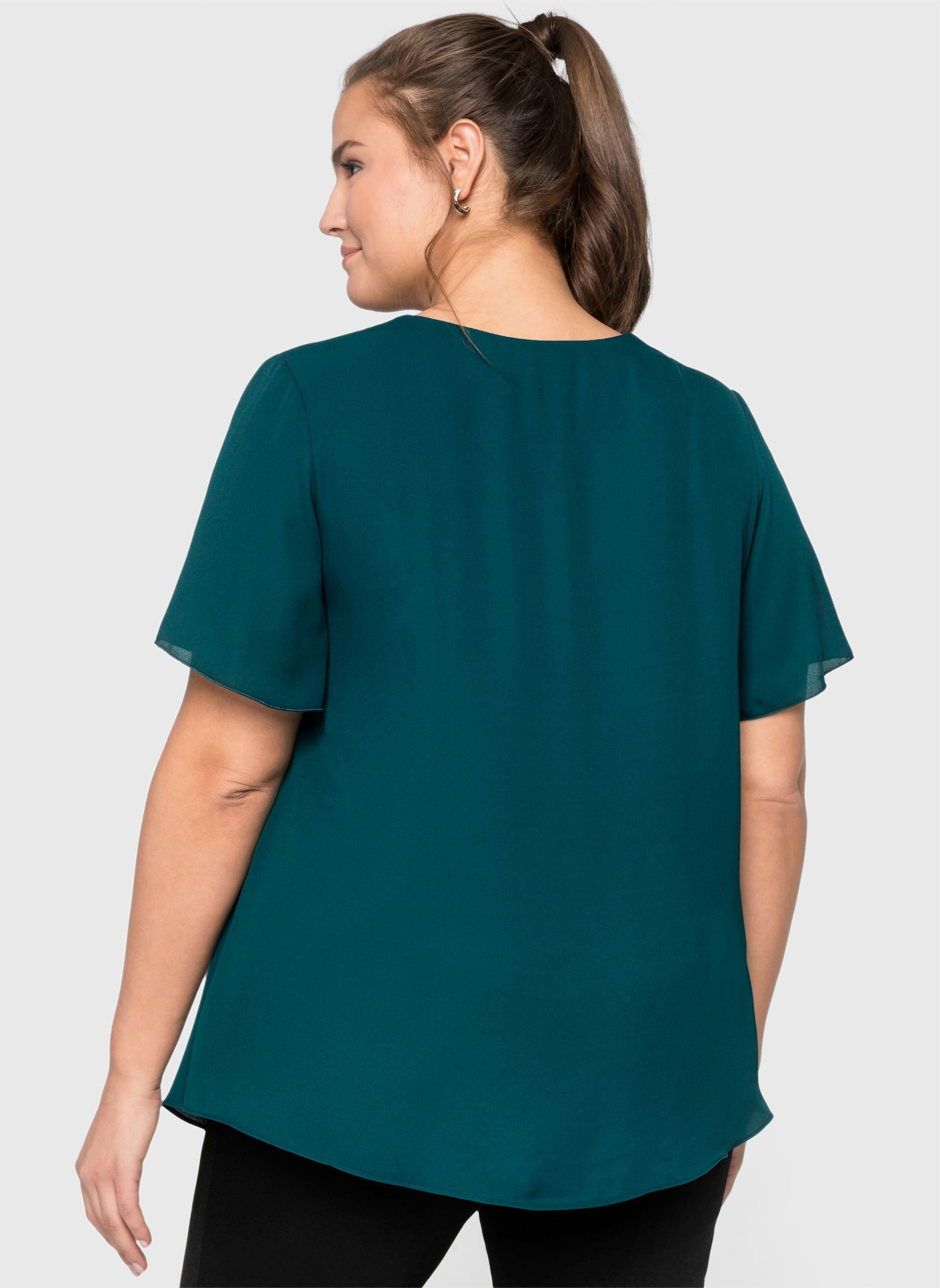 sheego Tunika im Lagenlook - tiefgrün