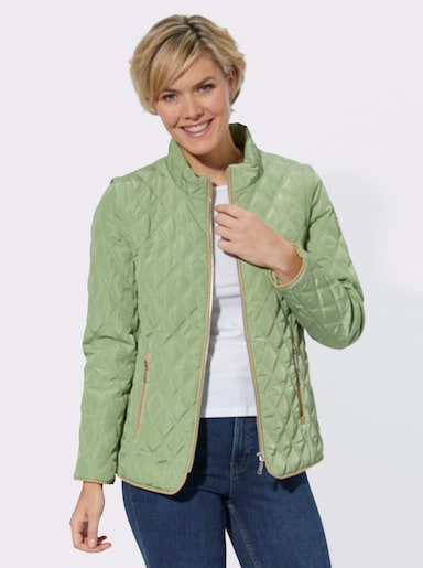 2-in-1-Jacke mit Rautensteppung - eucalyptus