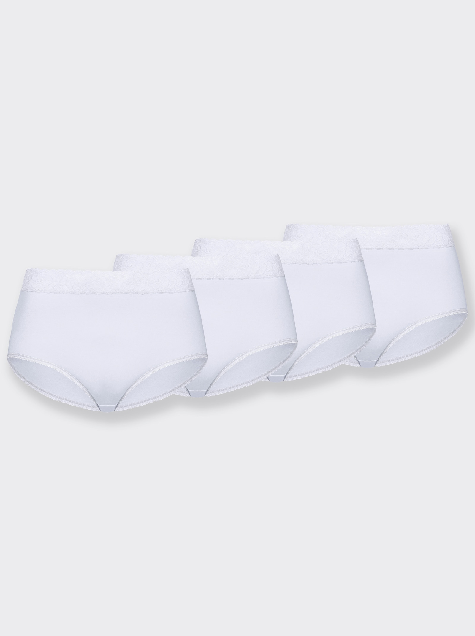 wäschepur Tailleslip met elastisch kant - wit