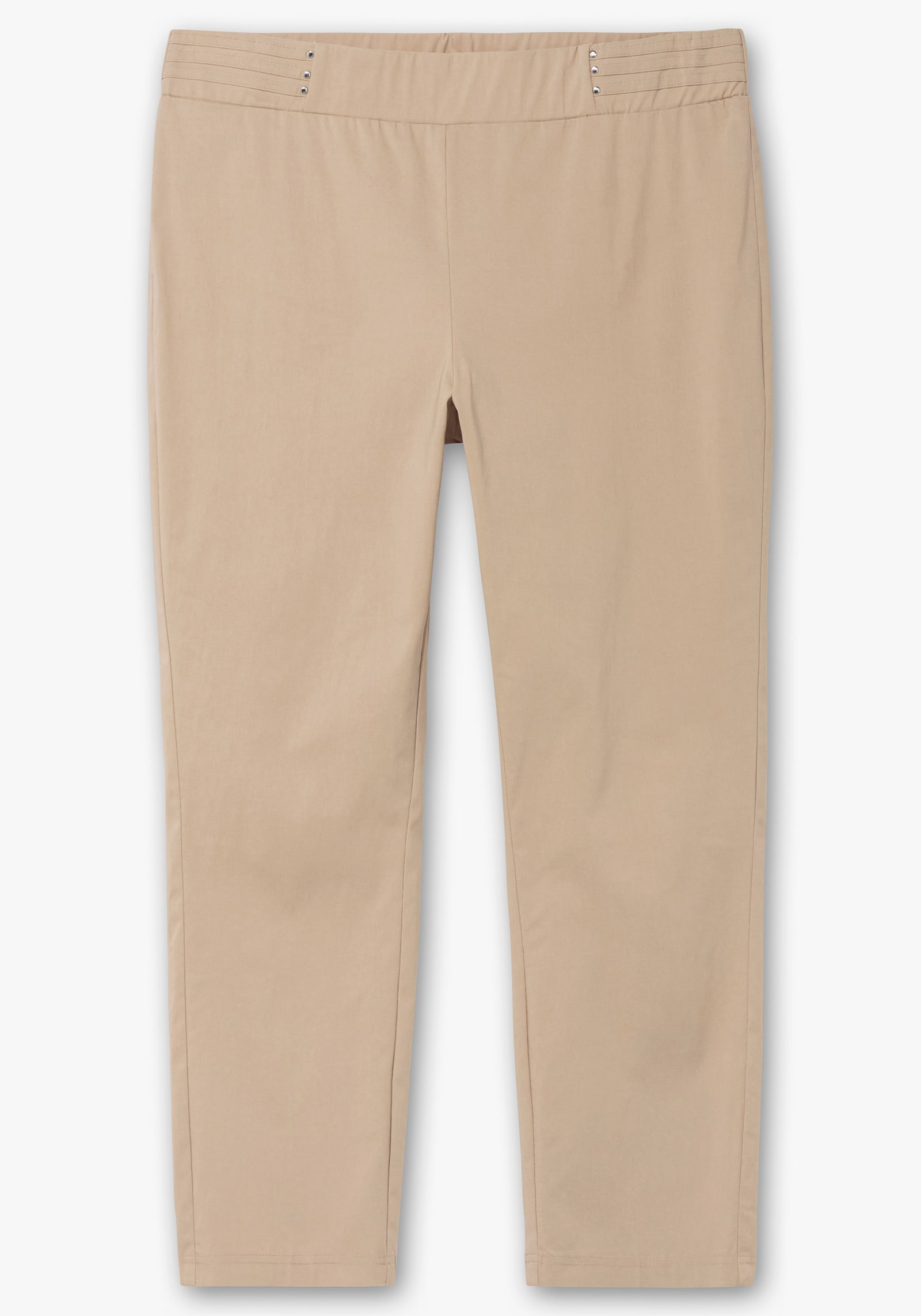 Schlupfhose mit Bügelfalten - beige