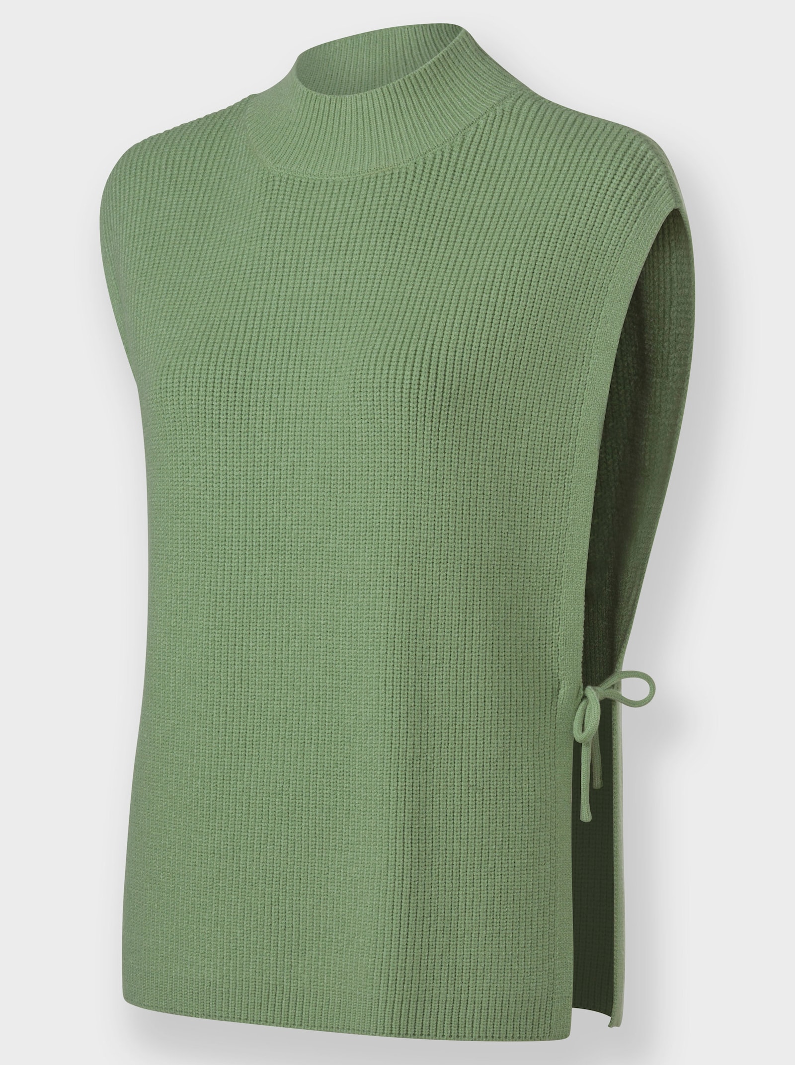 Pullunder mit offenen Seitennähten - eucalyptus