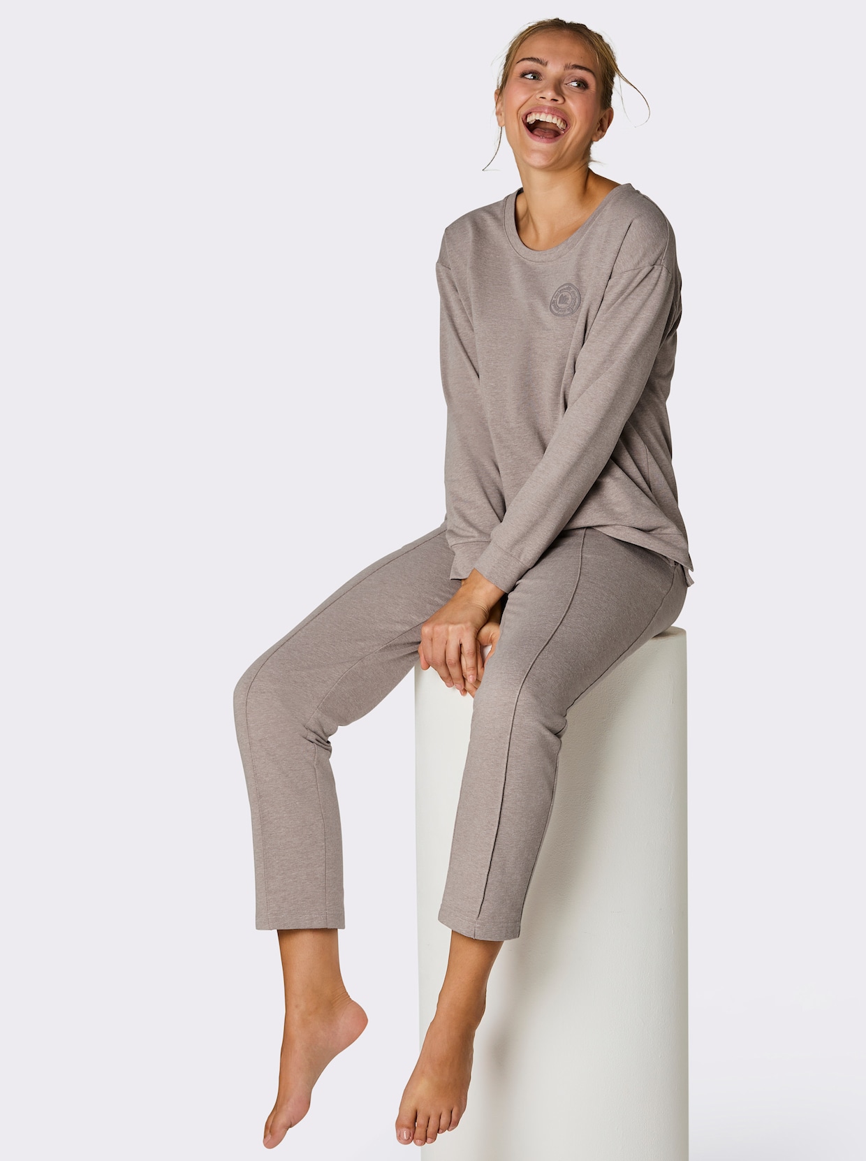 feel good Hausanzug - taupe-meliert