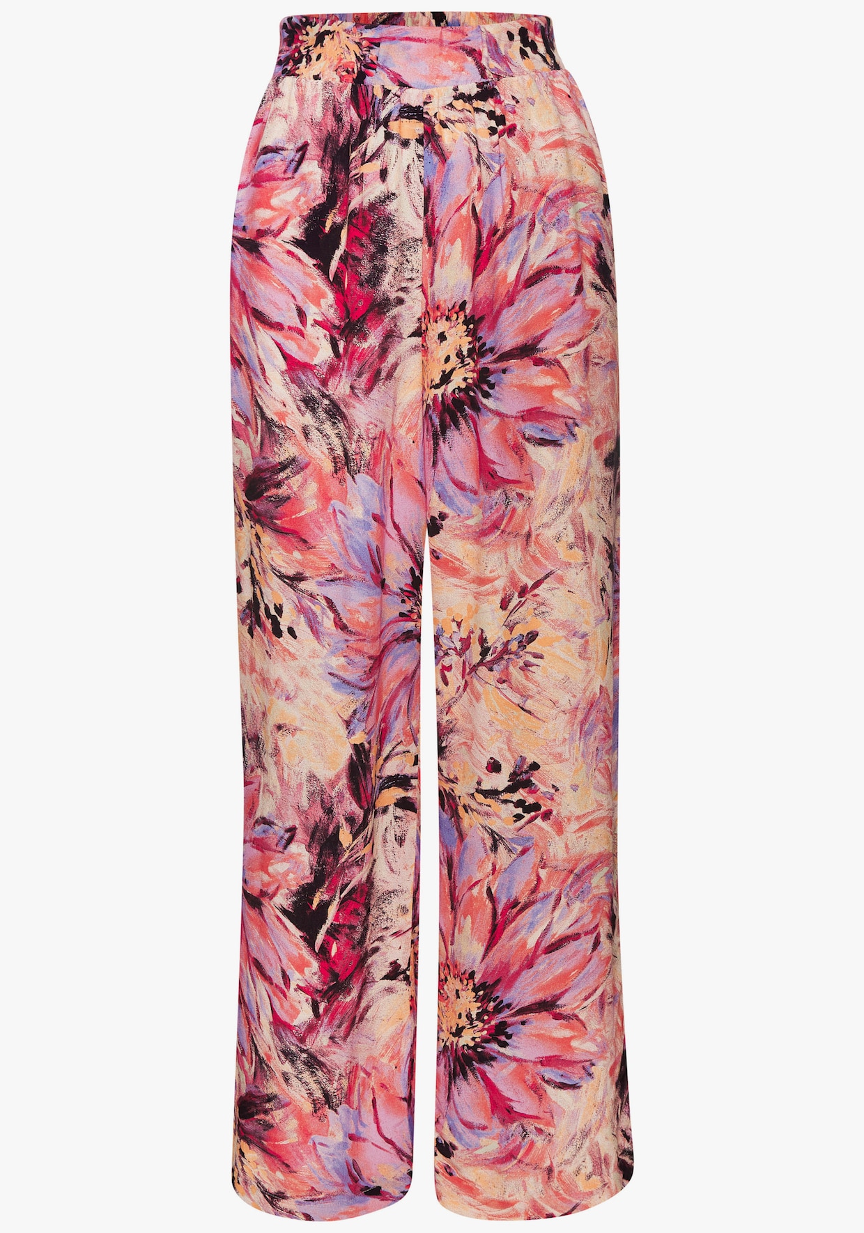 LASCANA palazzo-broek - pink bedrukt