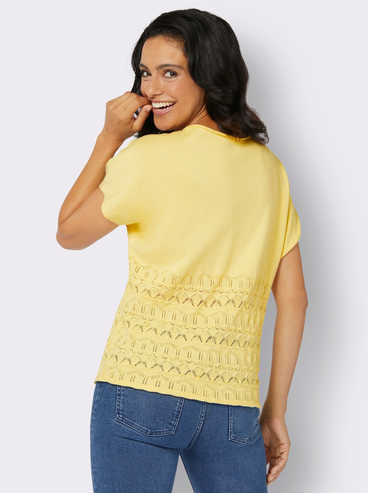 Pullover met korte mouwen - citroen