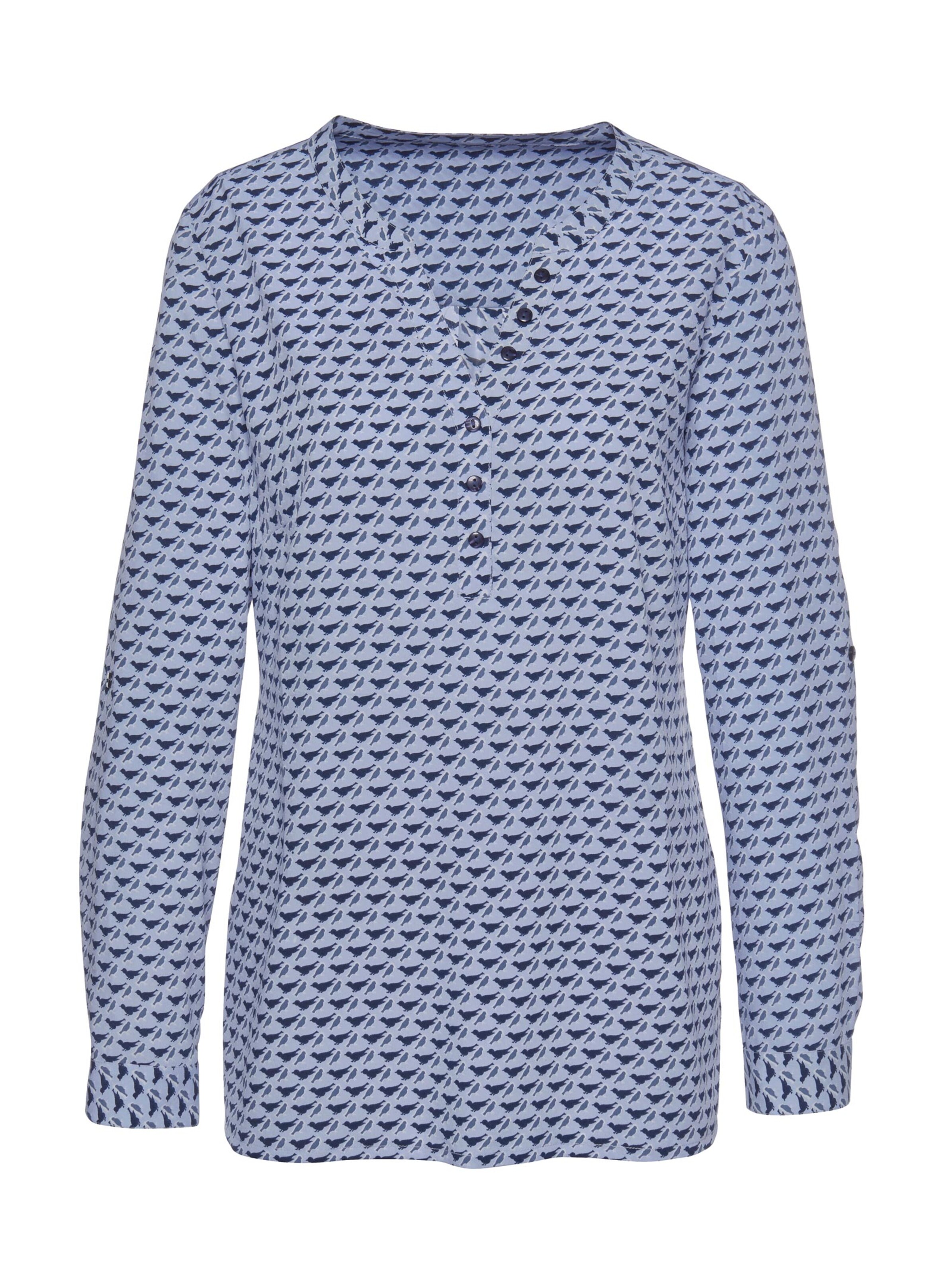 Tunika - blau-gemustert