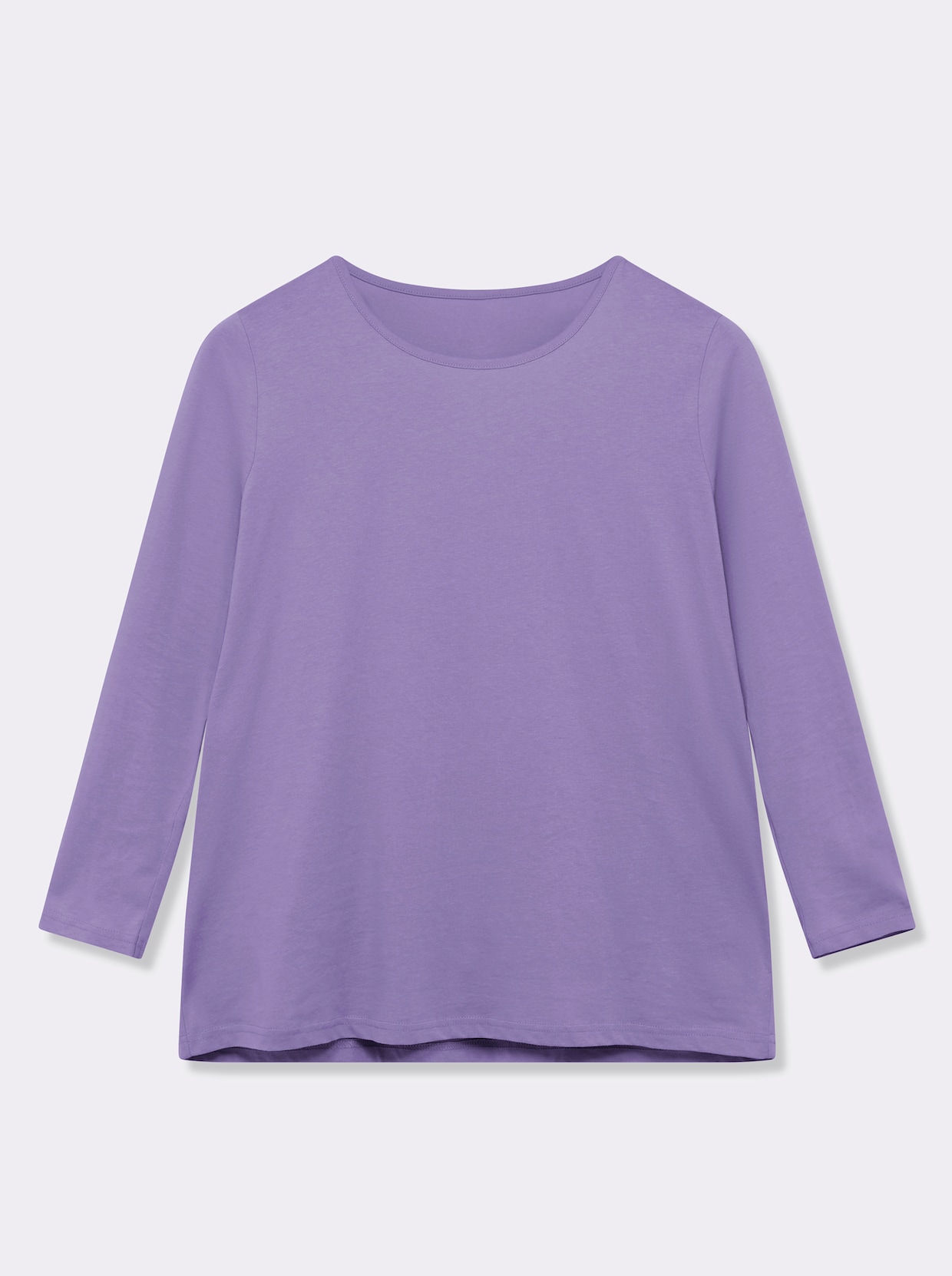 Langarmshirt in weiter Form - lavendel