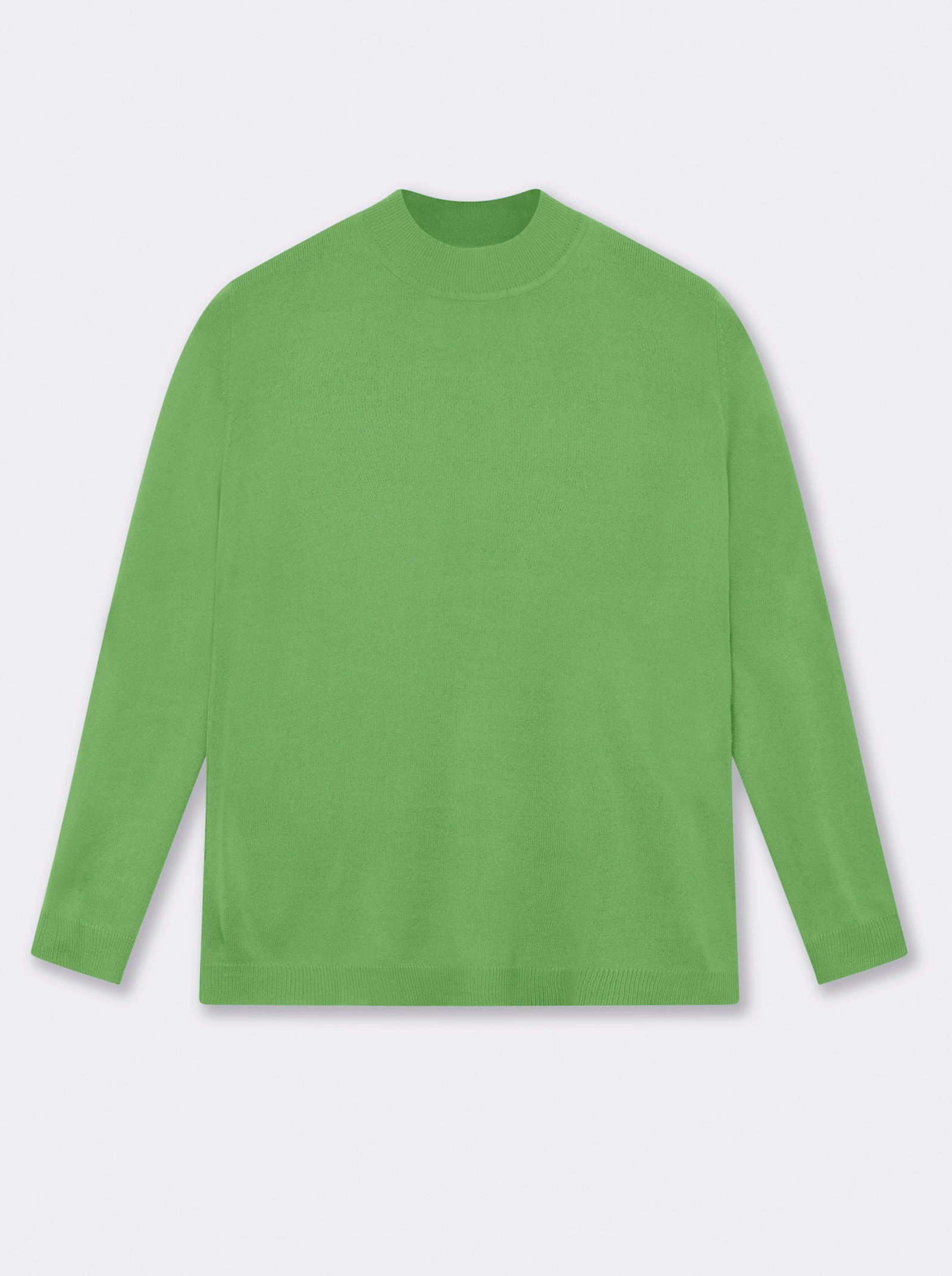 Stehkragenpullover weich wie Kaschmir - apfel