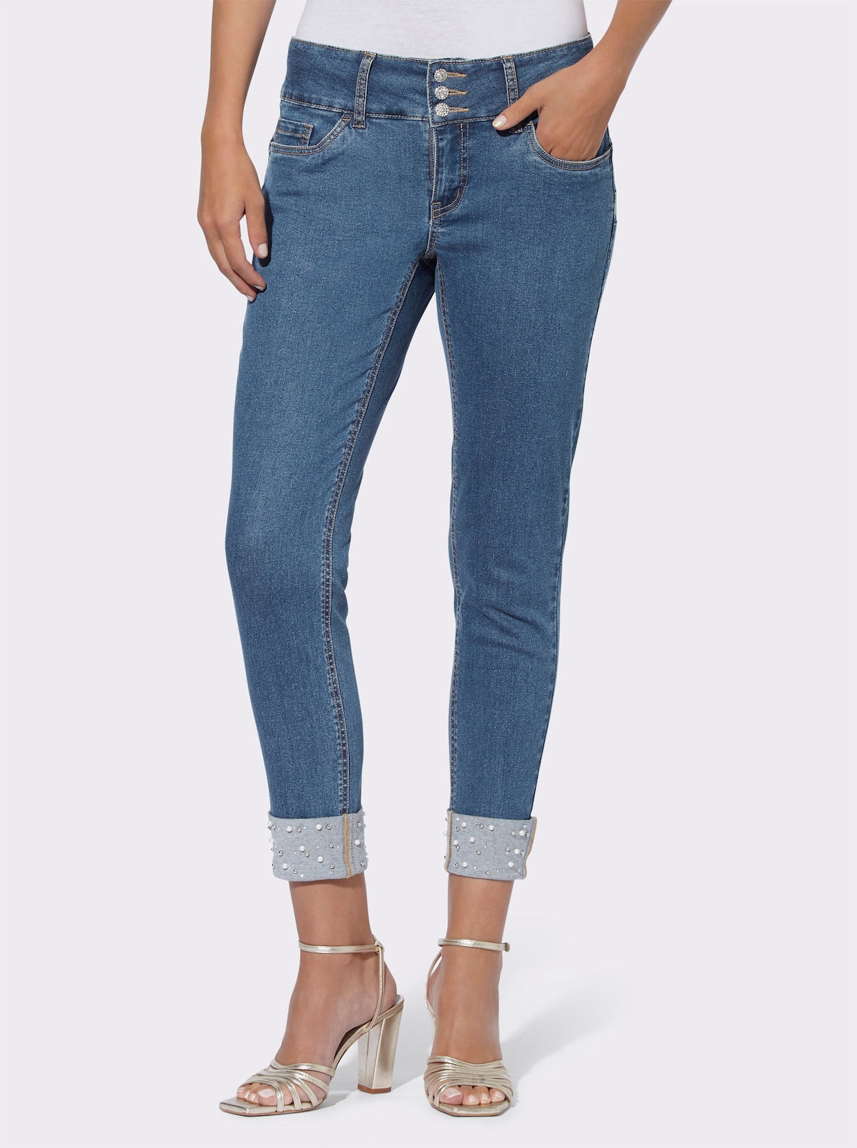 heine Push-up-Jeans - blue-bleached