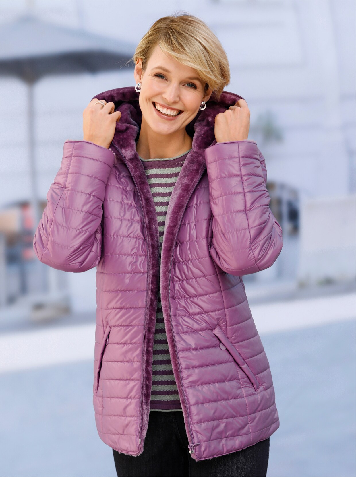 Steppjacke - violett