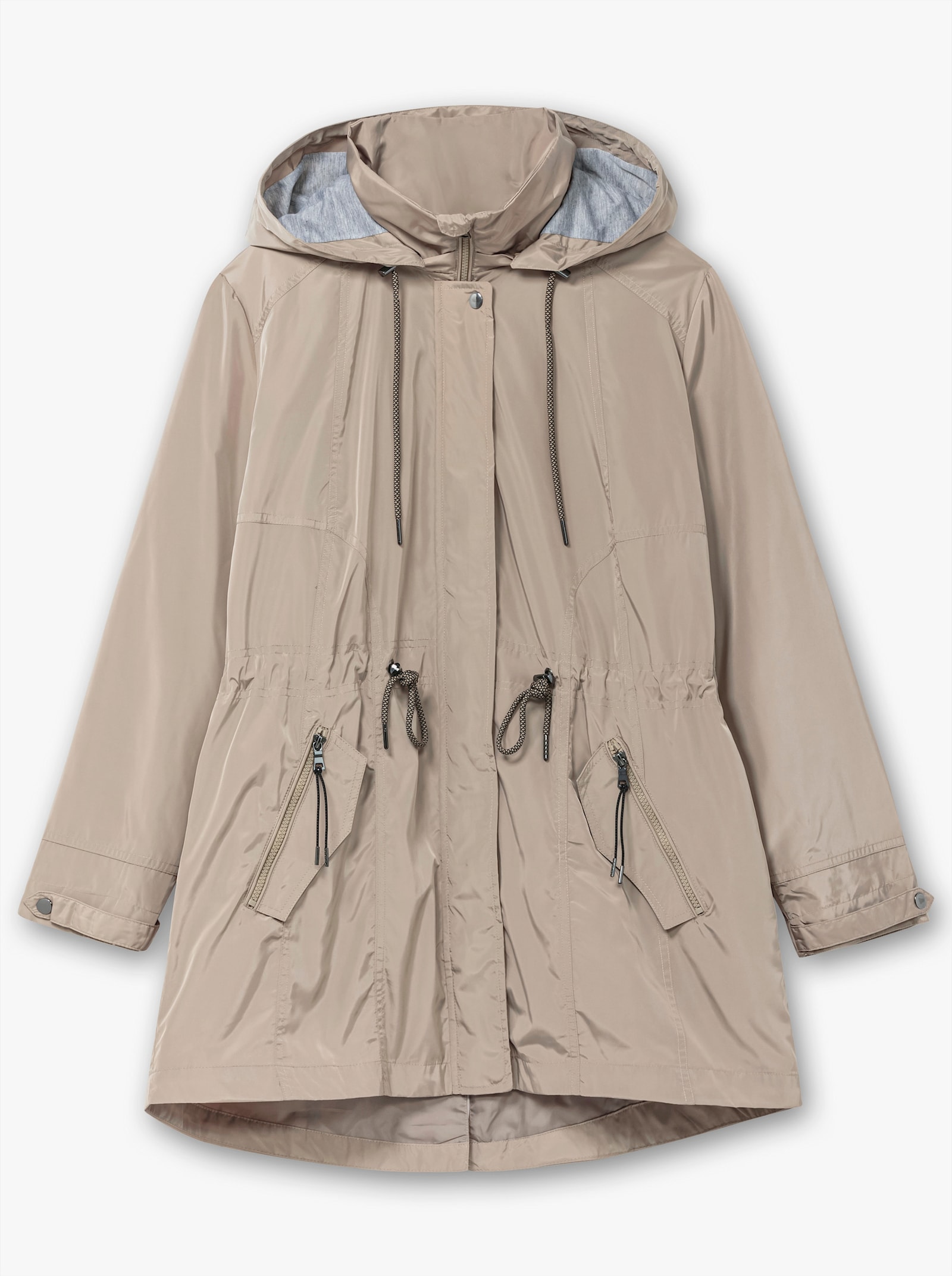 Parka mit Jerseyfutter in Melange-Optik - schlamm