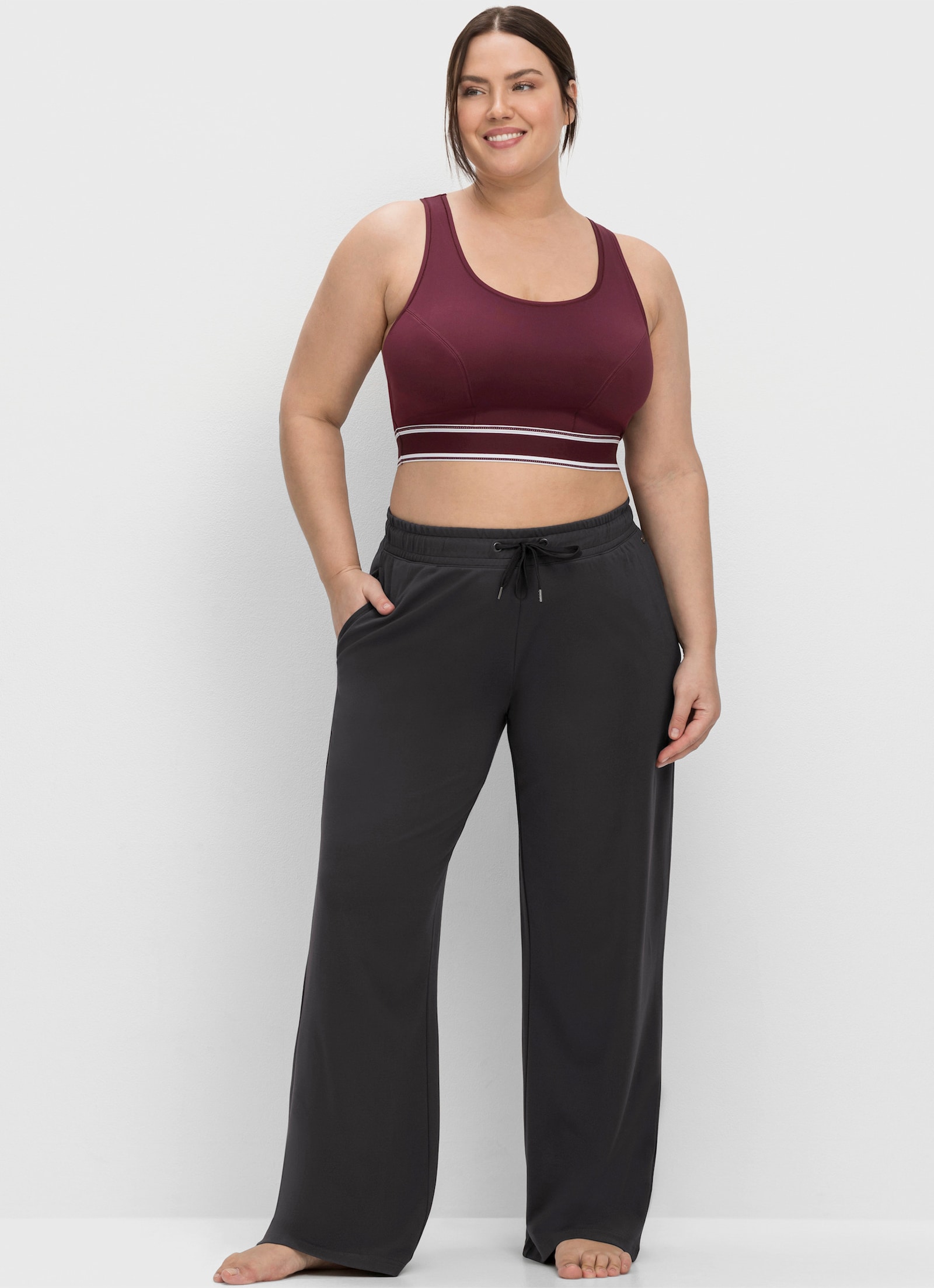 sheego Sporthose in weiter Form - anthrazit