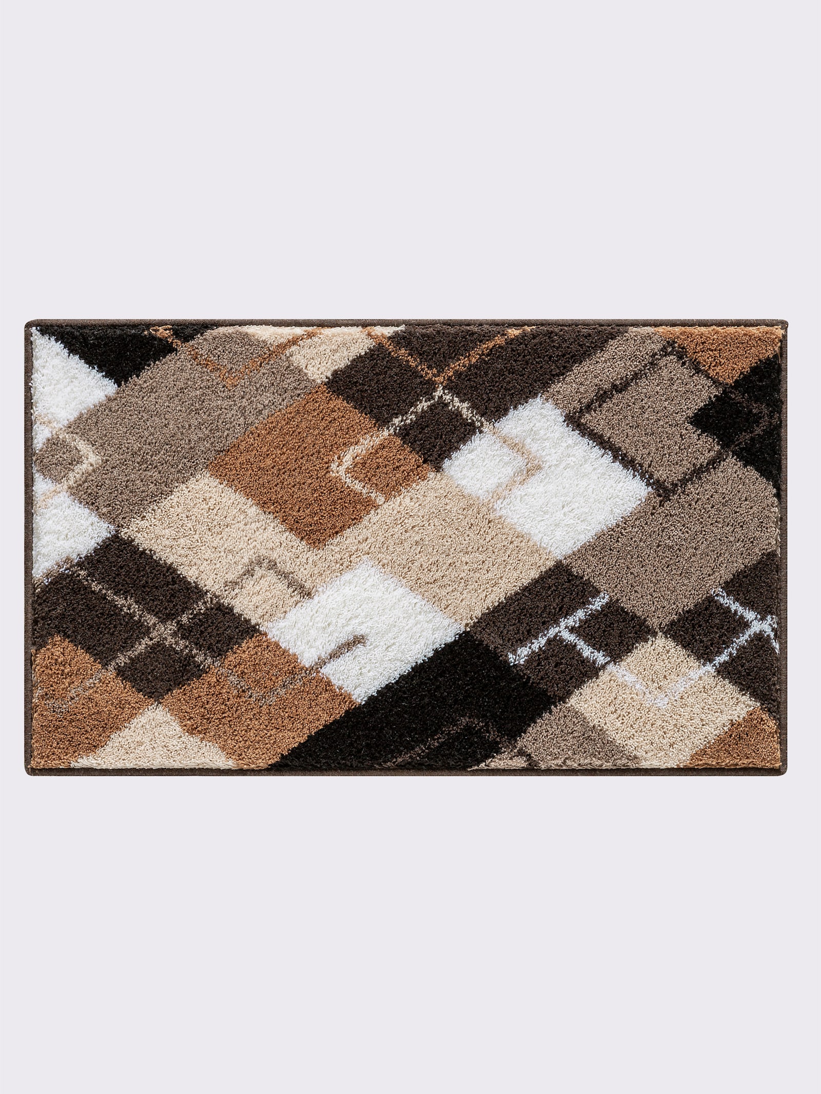 Grund Badmat - bruin gedessineerd